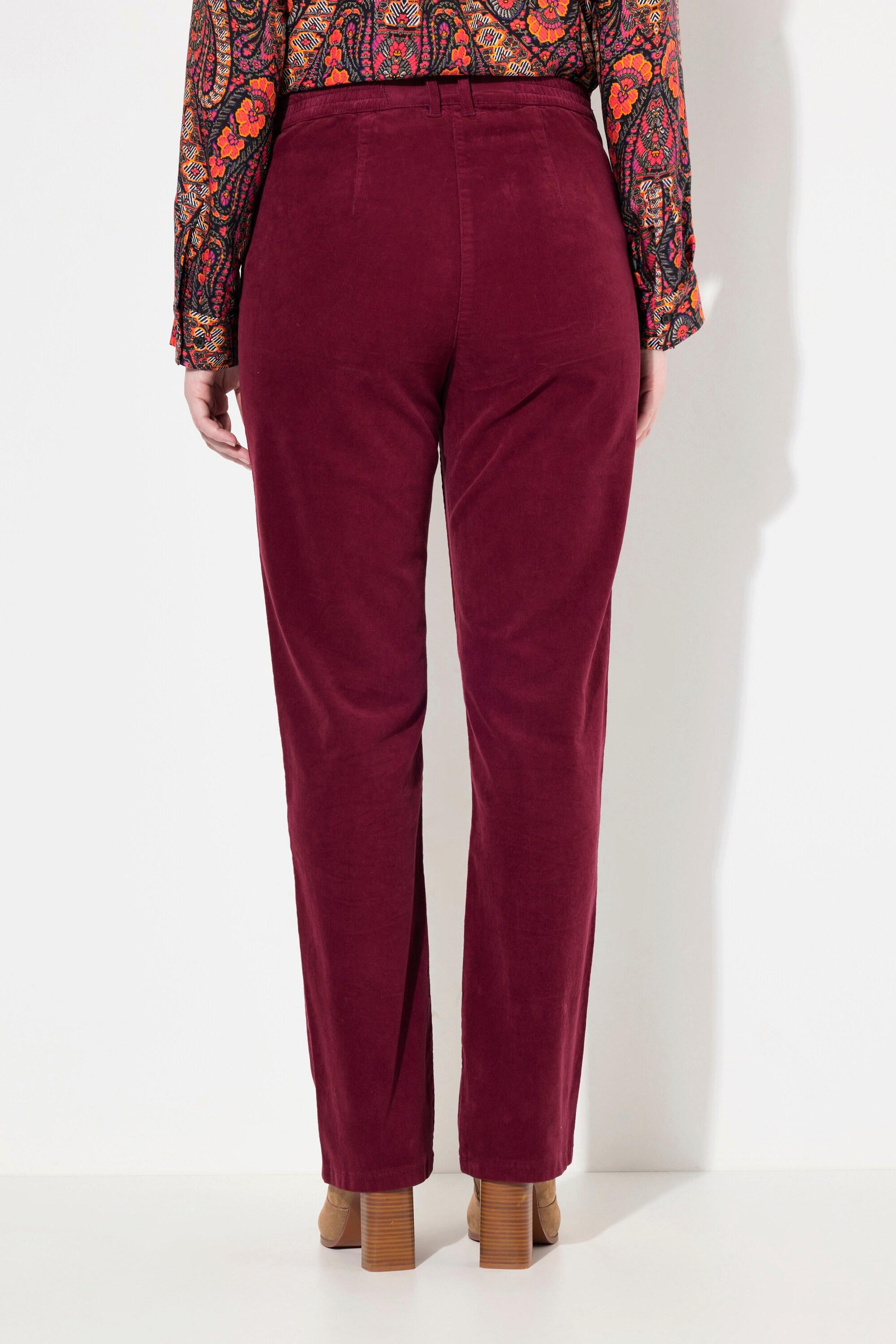 Ulla Popken Cordhose Mony, Komfortbund, Reißverschlusstaschen