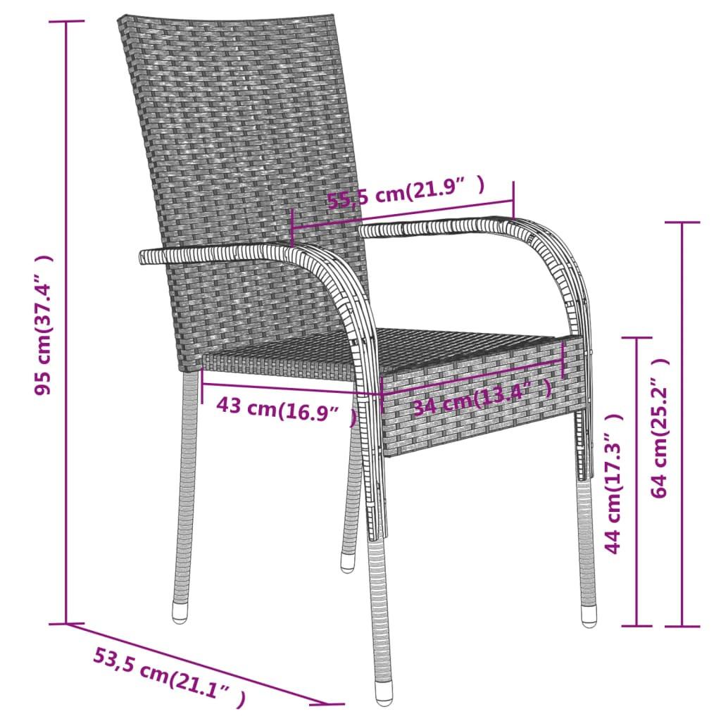 VidaXL Garten essgruppe poly-rattan