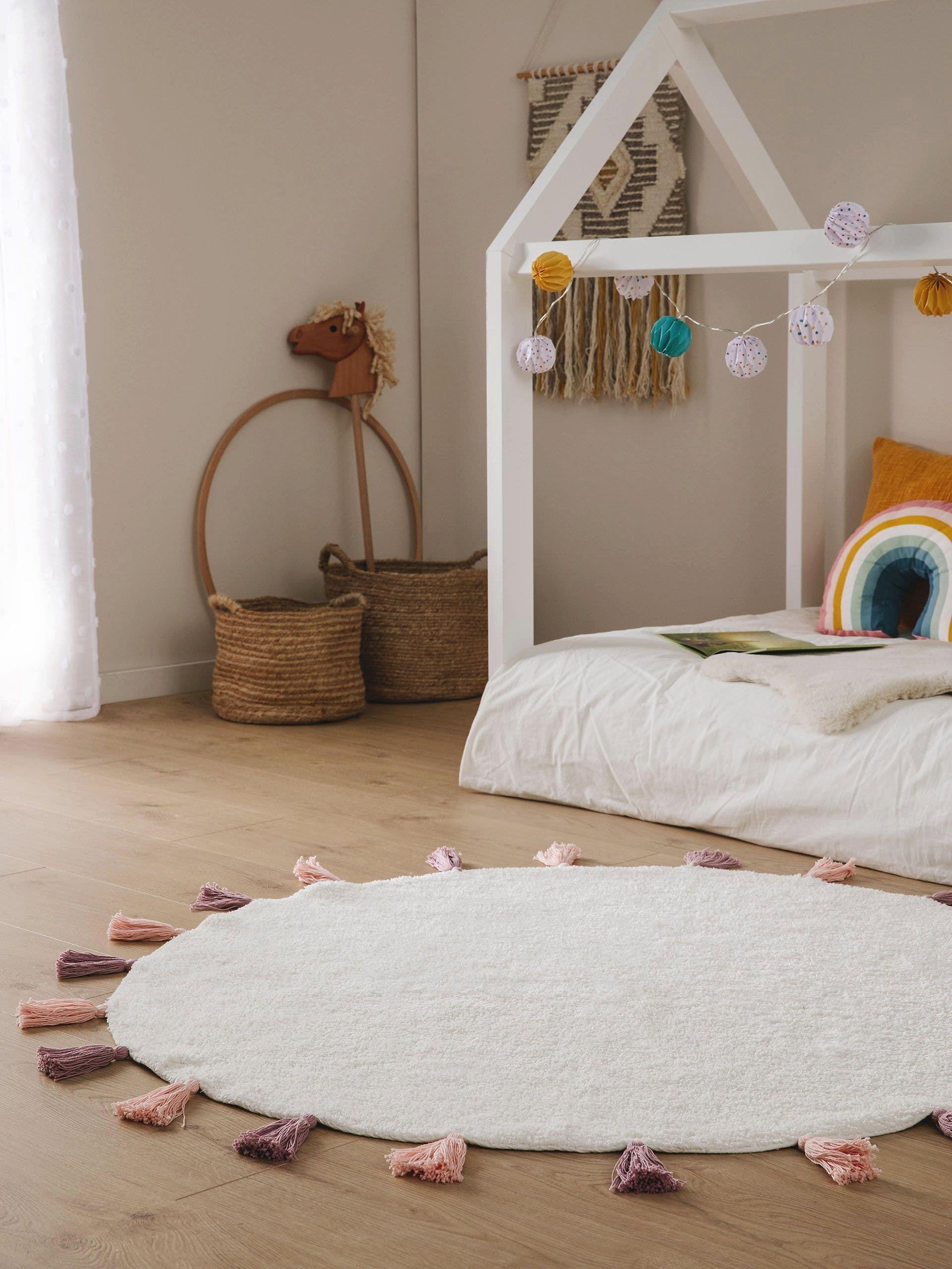 Benuta Waschbarer Kinderteppich Malu Rosa