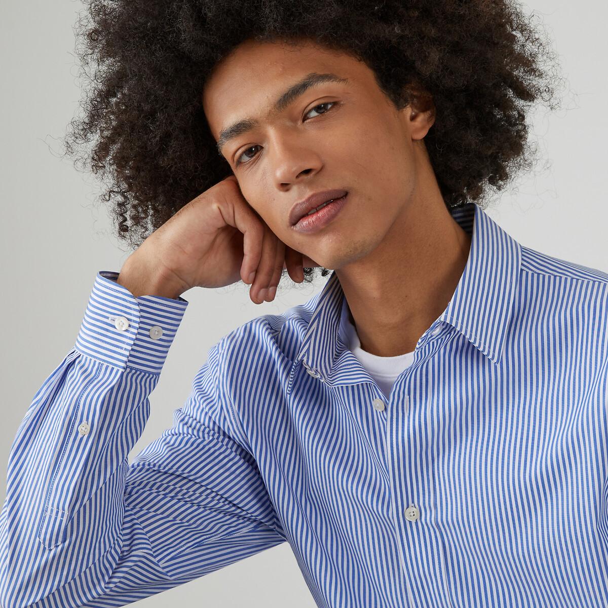 La Redoute Collections Slim Fit Gestreiftes Baumwollhemd