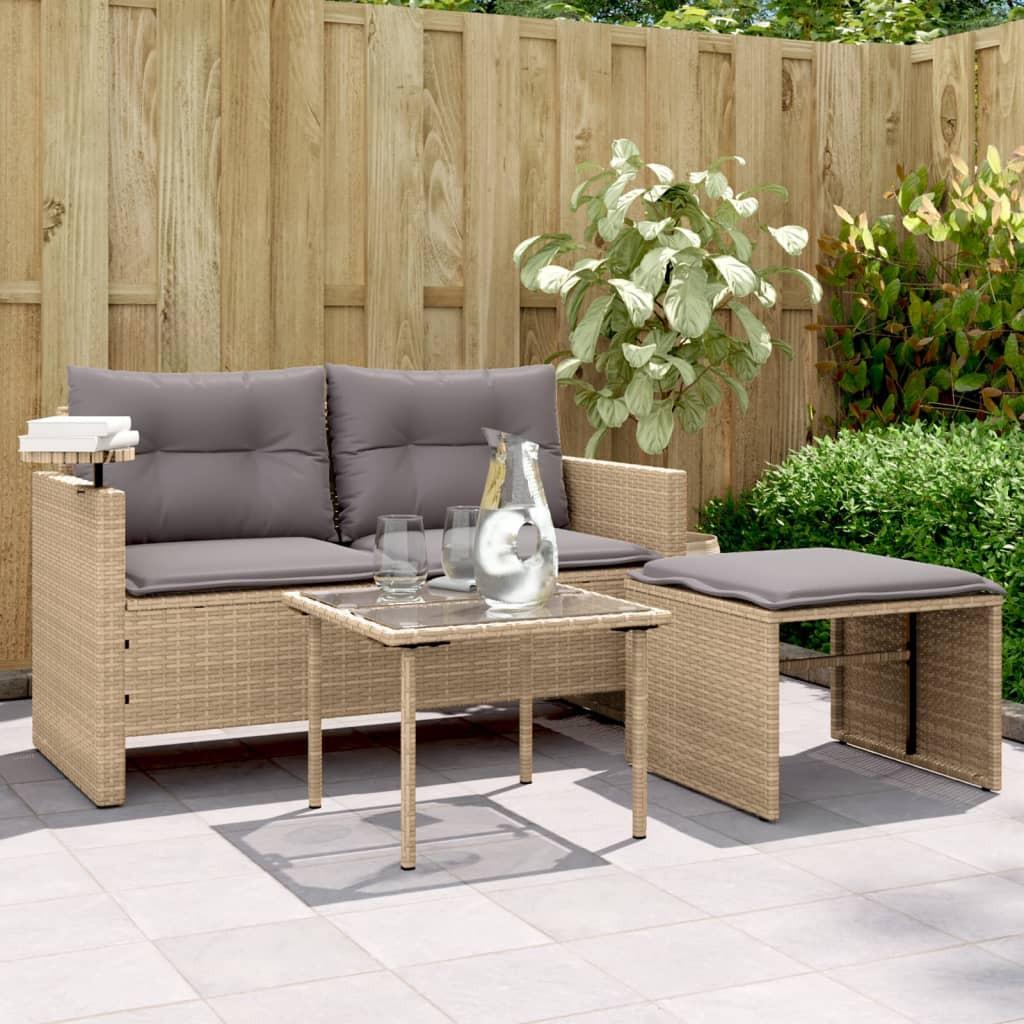 VidaXL Gartensofagarnitur poly-rattan