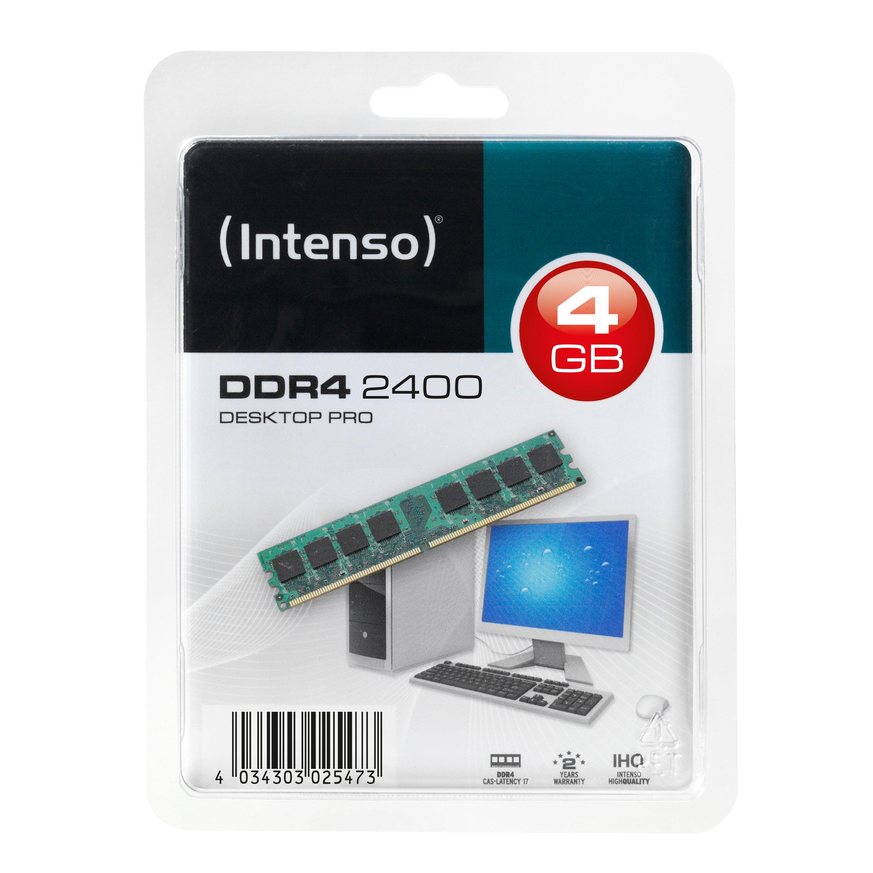 Intenso INTENSO DDR Desktop Pro 5642150 2400mHz / 288 pin / CL 17 4GB