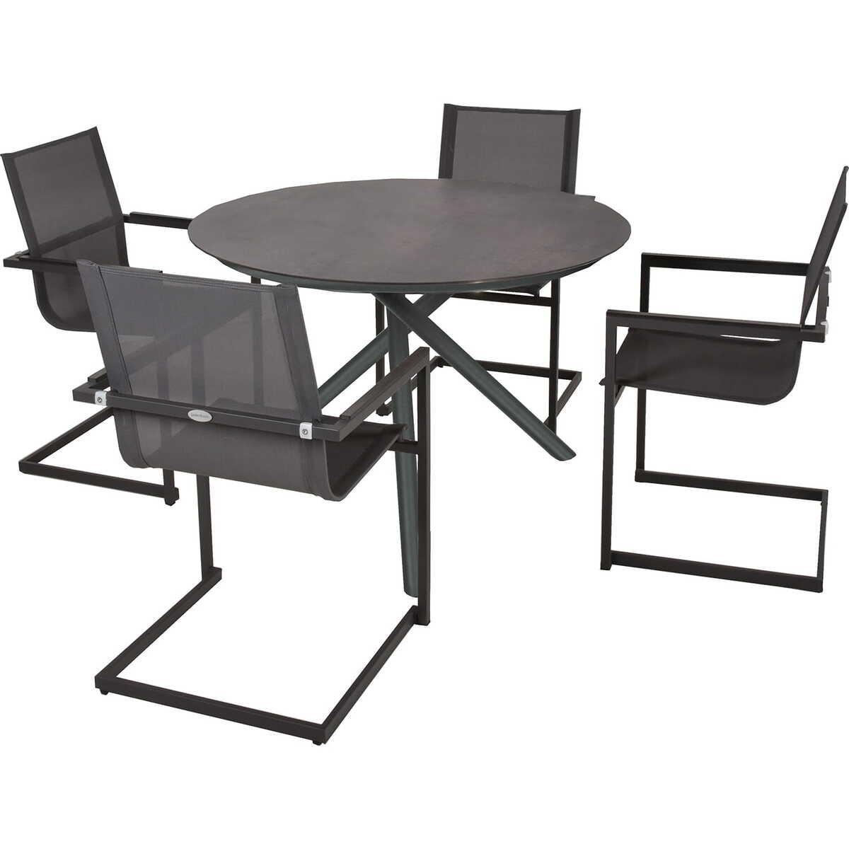 mutoni pleasure Garten Essgruppe Sophia pfefferschwarz (5-tlg)