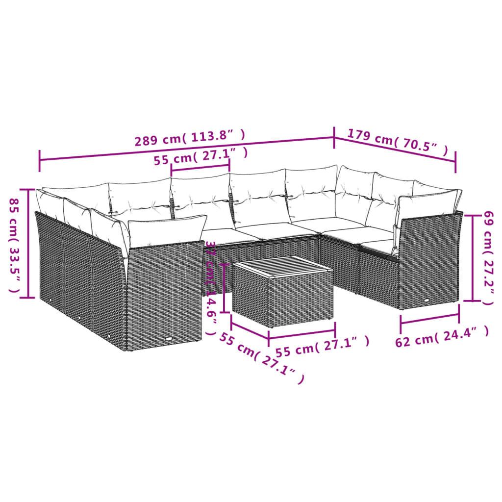 VidaXL Garten sofagarnitur poly-rattan