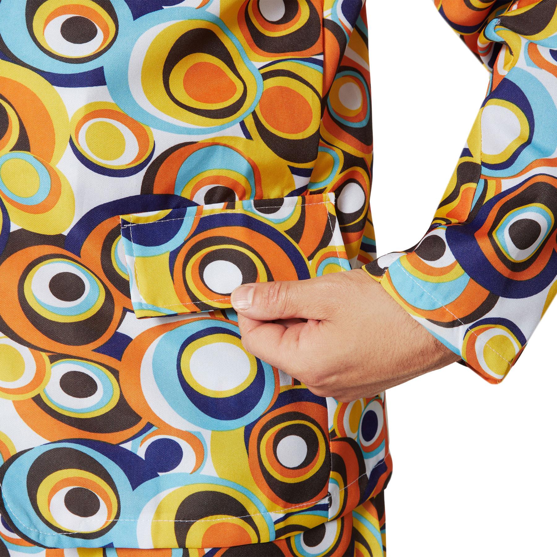 Tectake kostüm 70er Jahre Disco Retro-Kreis-Muster