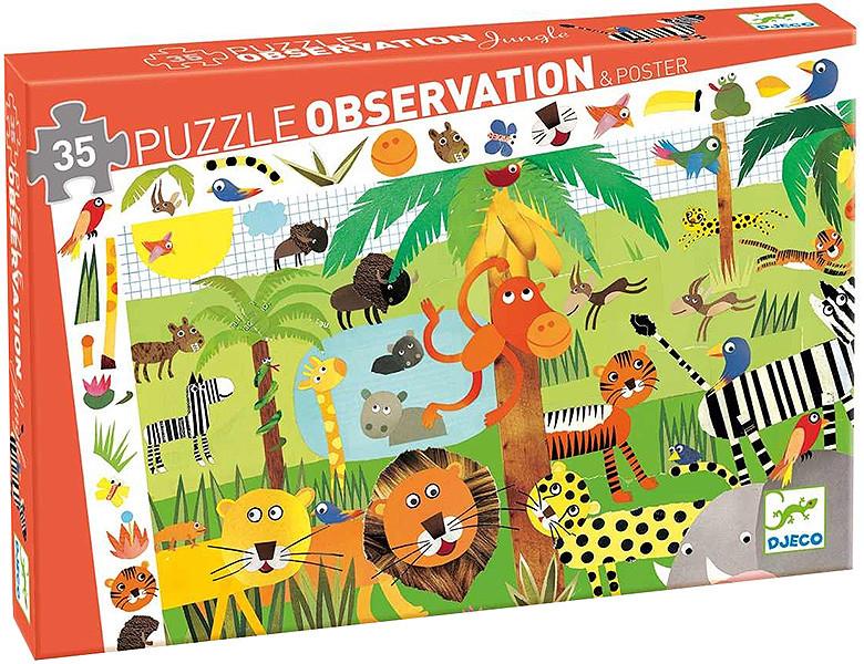 Djeco Djeco Observatie Puzzel Jungle (35 stukjes)