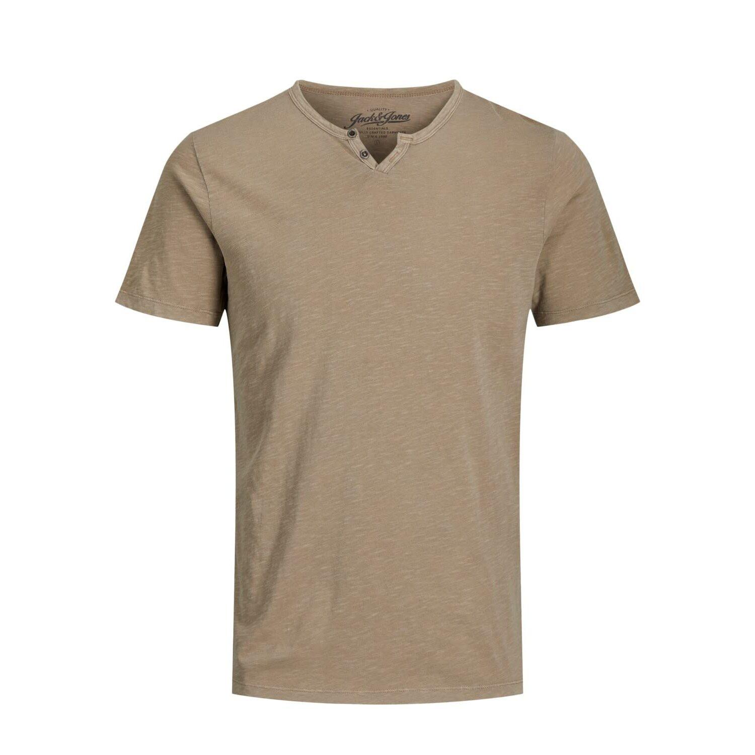 JACK & JONES T-Shirt Slim Fit mit geschlitztem Kragen