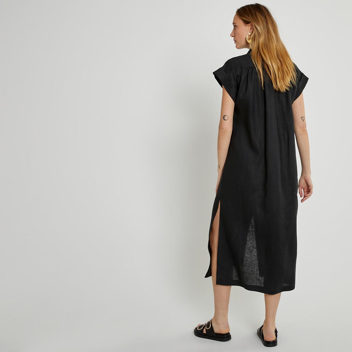 La Redoute Collections Signature Leinen Midi Blusenkleid