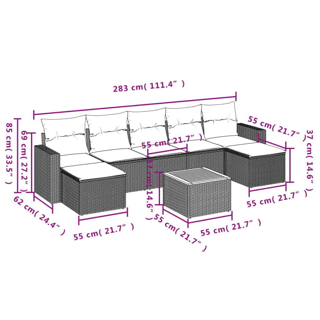 VidaXL Garten sofagarnitur poly-rattan