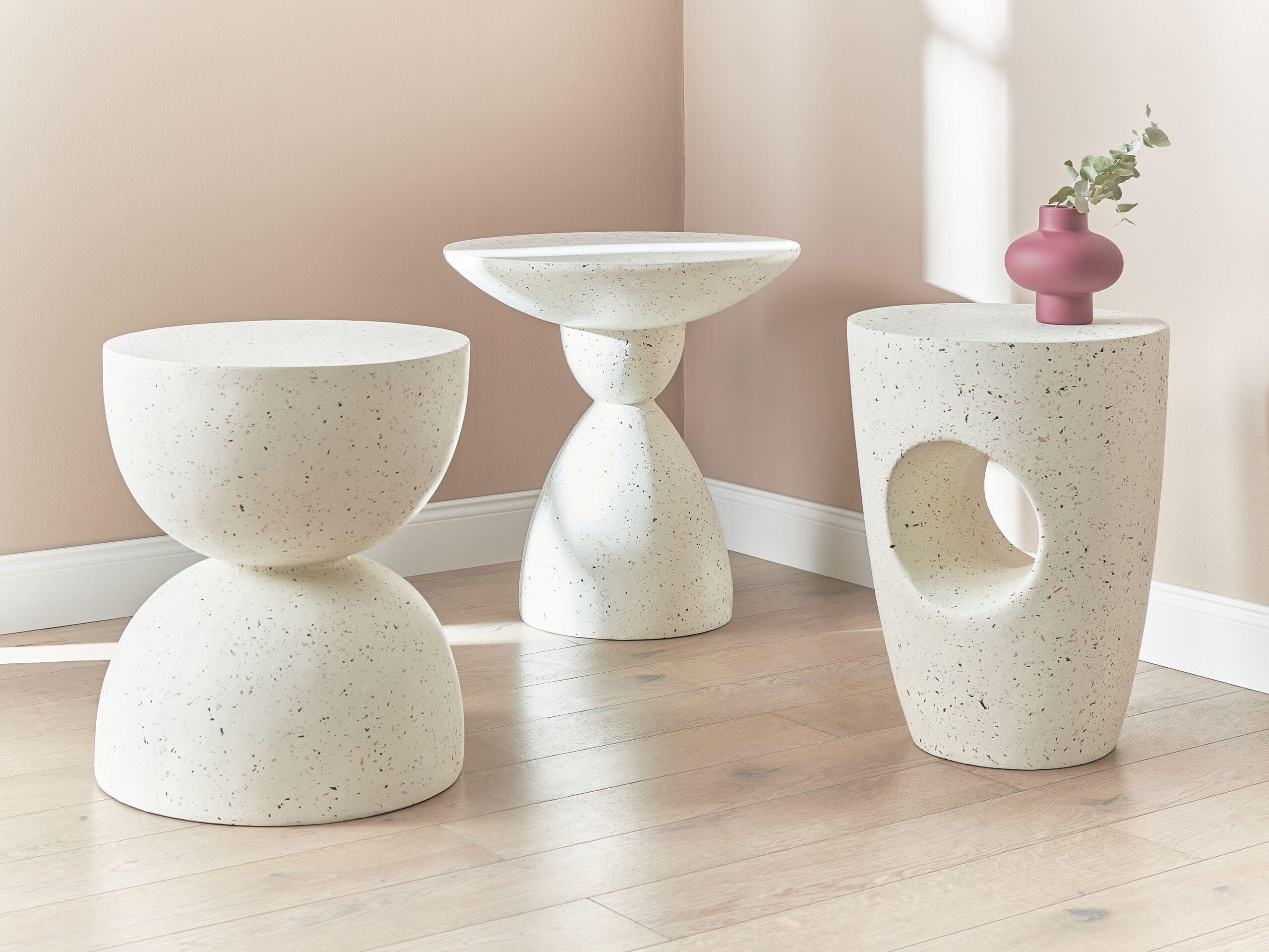 Beliani Beistelltisch aus Leichtbeton (MgO) Modern CAFFI