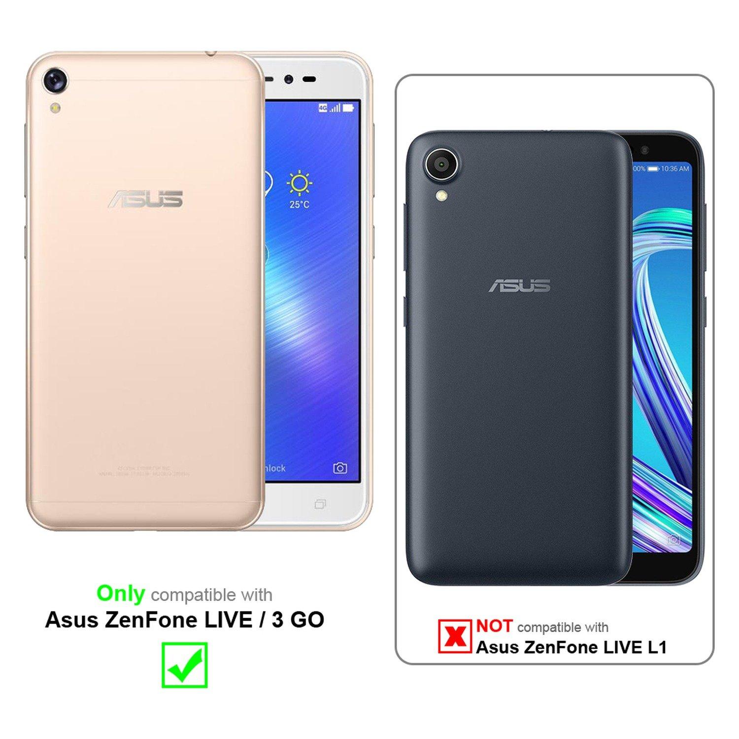 Cadorabo Hülle für Asus ZenFone LIVE / 3 GO Standfunktion, Kartenfach