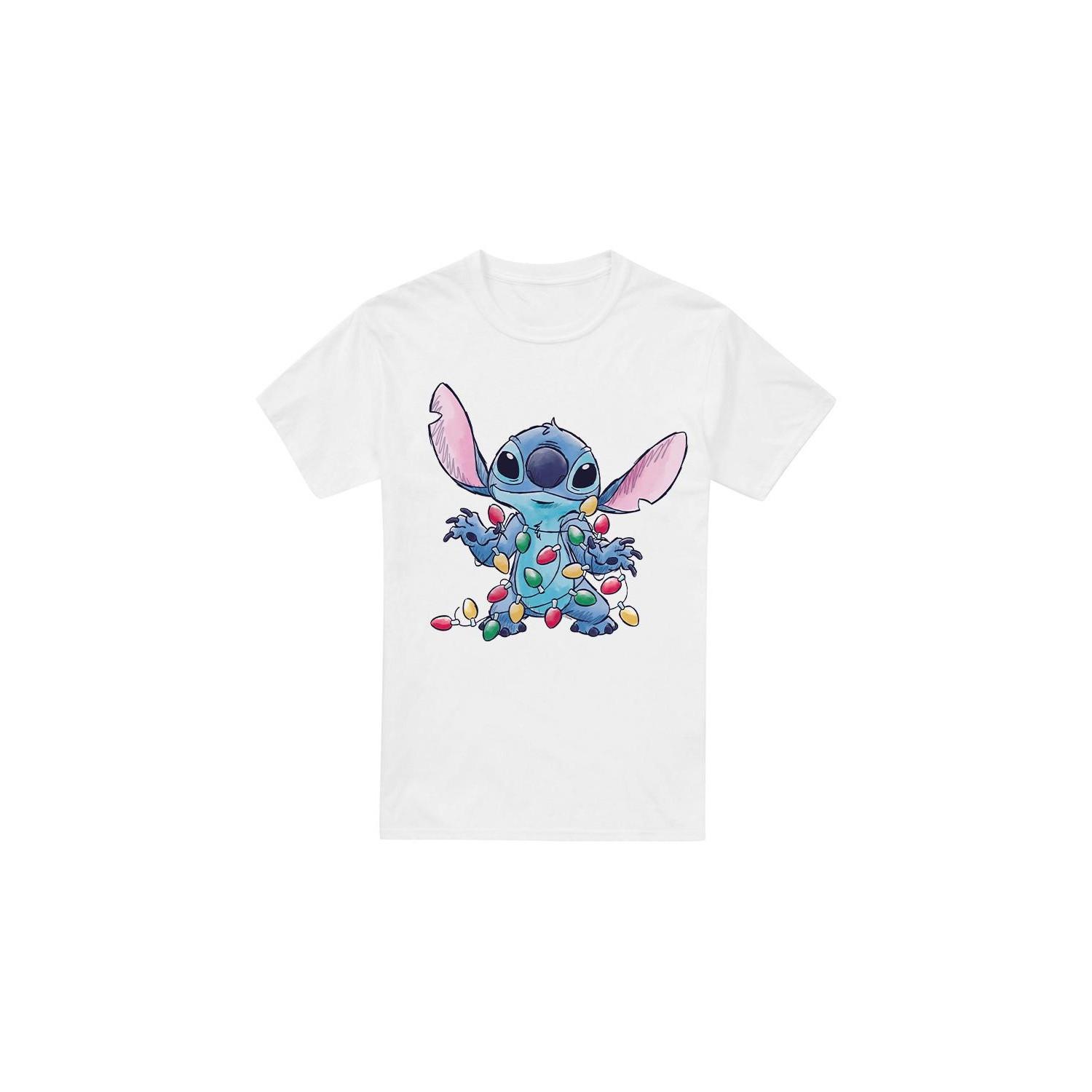 Lilo & Stitch Stitch Christmas Lights Kurzarm T-Shirt