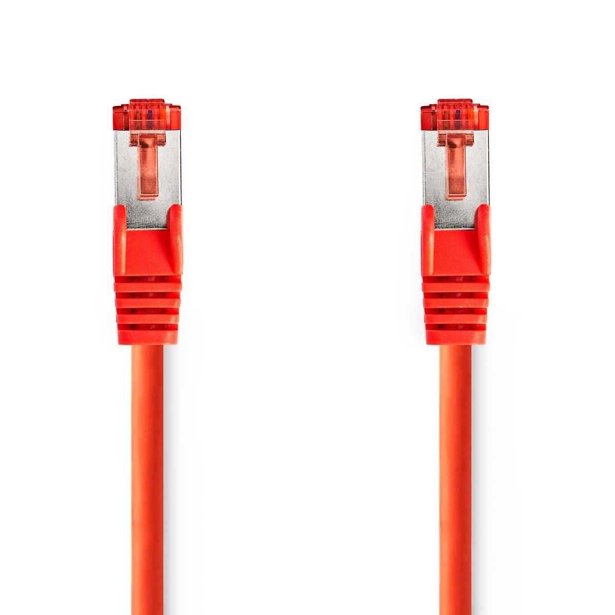 Nedis Cat6 -Netzwerkkabel | RJ45 männlich | RJ45 männlich | S/ftp | 2,00 m | Runde | Lszh | Rot | Etikett