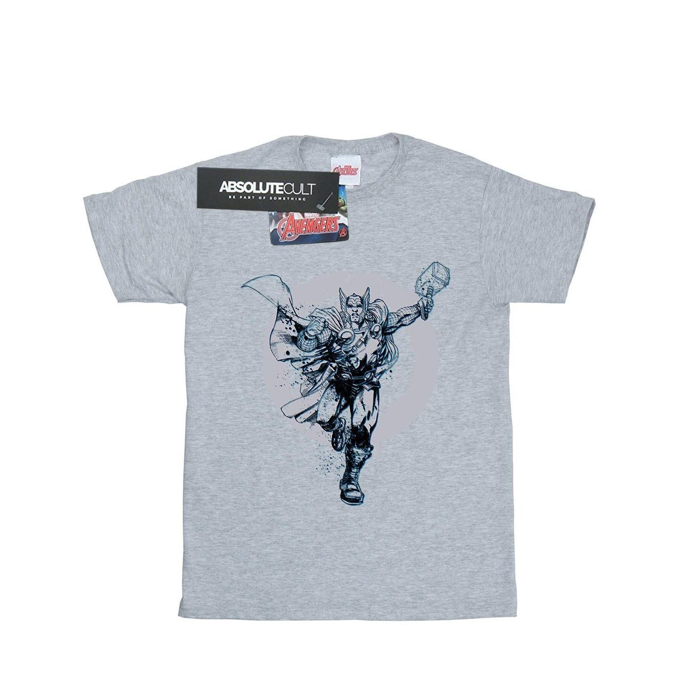 MARVEL Thor Sketch Kurzarm T-Shirt