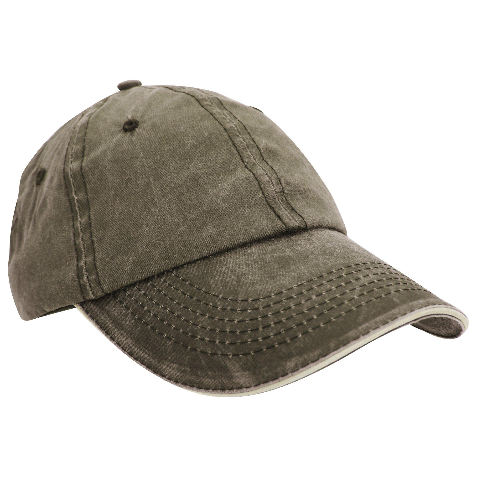 Result Gewaschen Fine Line Baumwolle Baseball Cap mit Sandwich Spitze