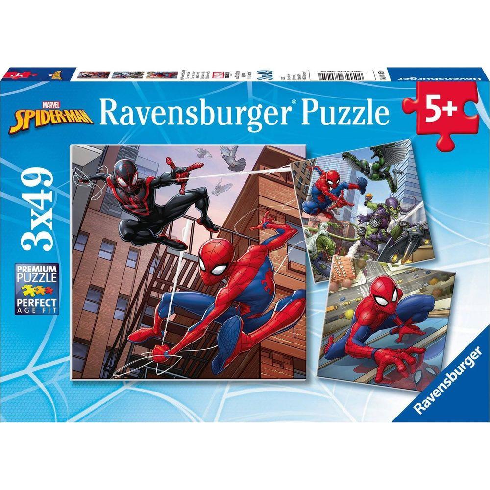 Ravensburger Puzzle Spiderman beschützt die Stadt (3x49)