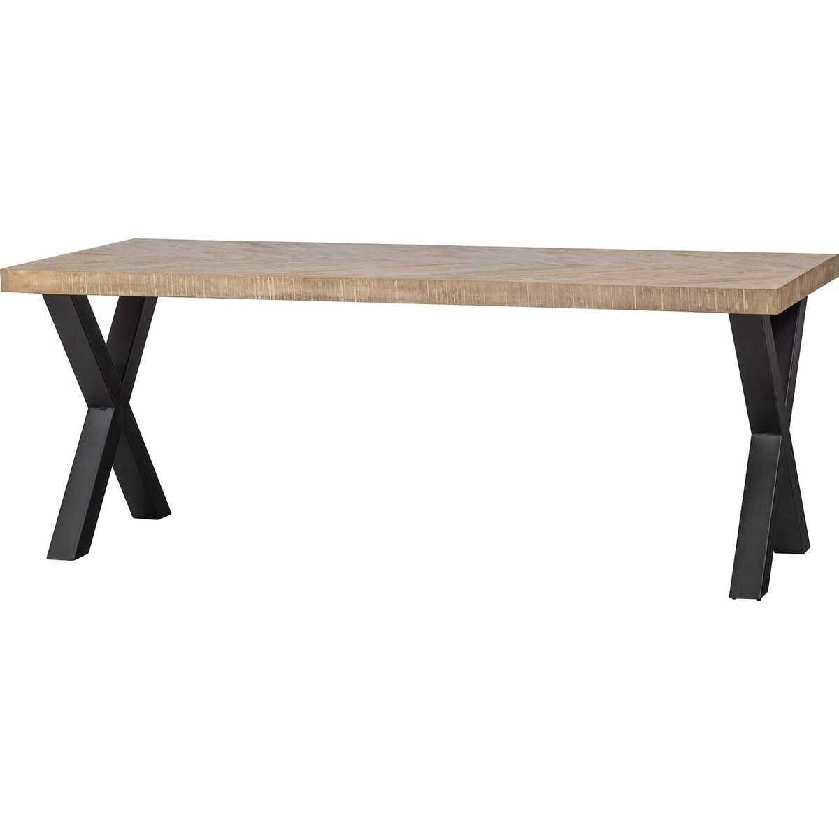 mutoni Esstisch Tablo Mango Herringbone 200x90 Alkmaar Fuss