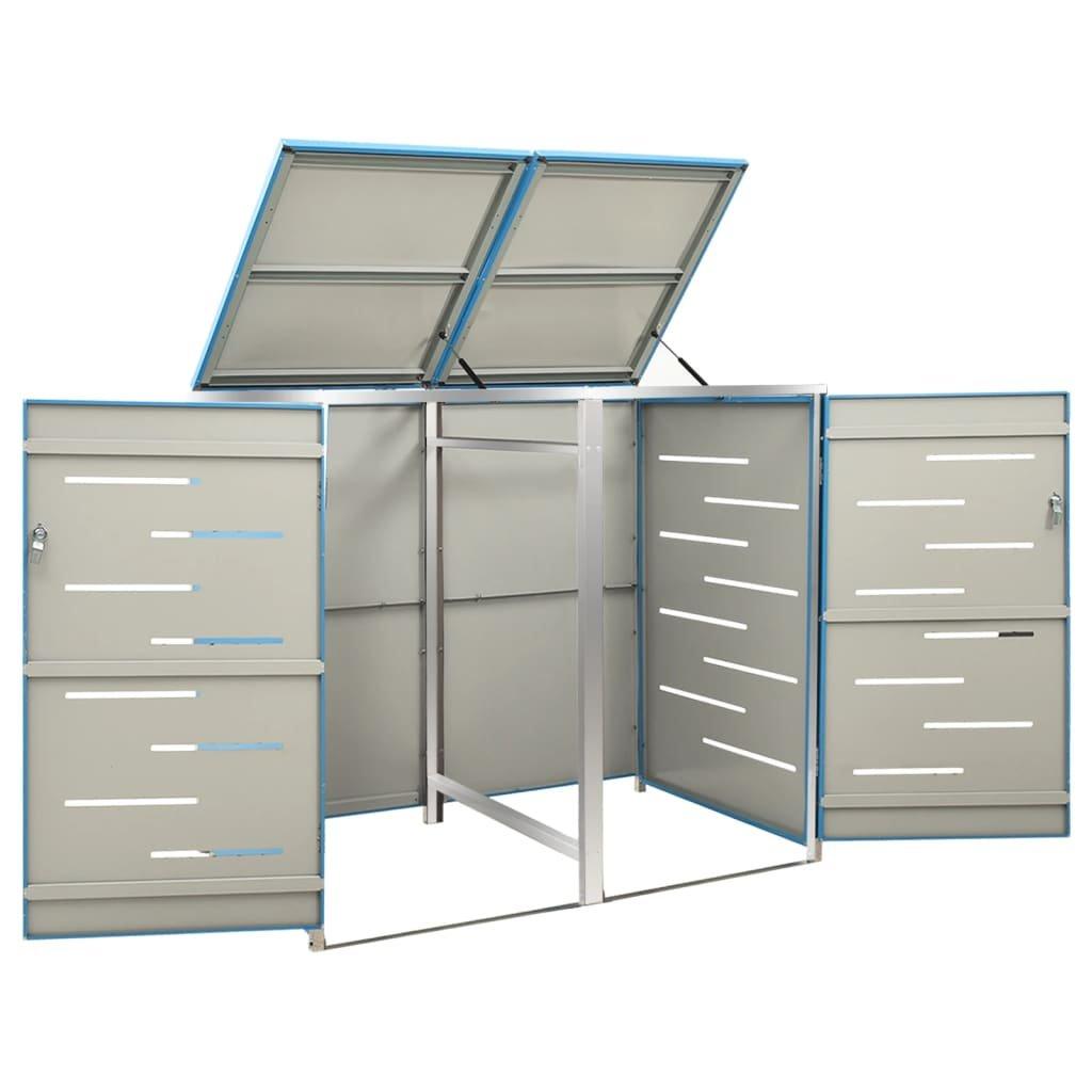 VidaXL Mülltonnenbox edelstahl
