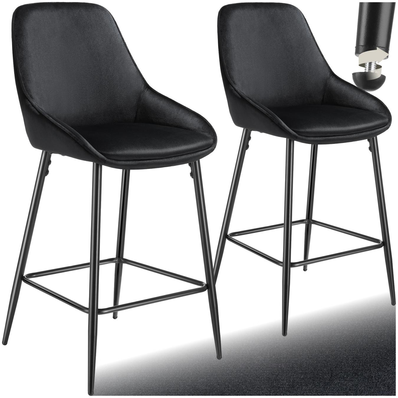 Tectake Thekenstuhl Siera mit Rückenlehne 2er Set