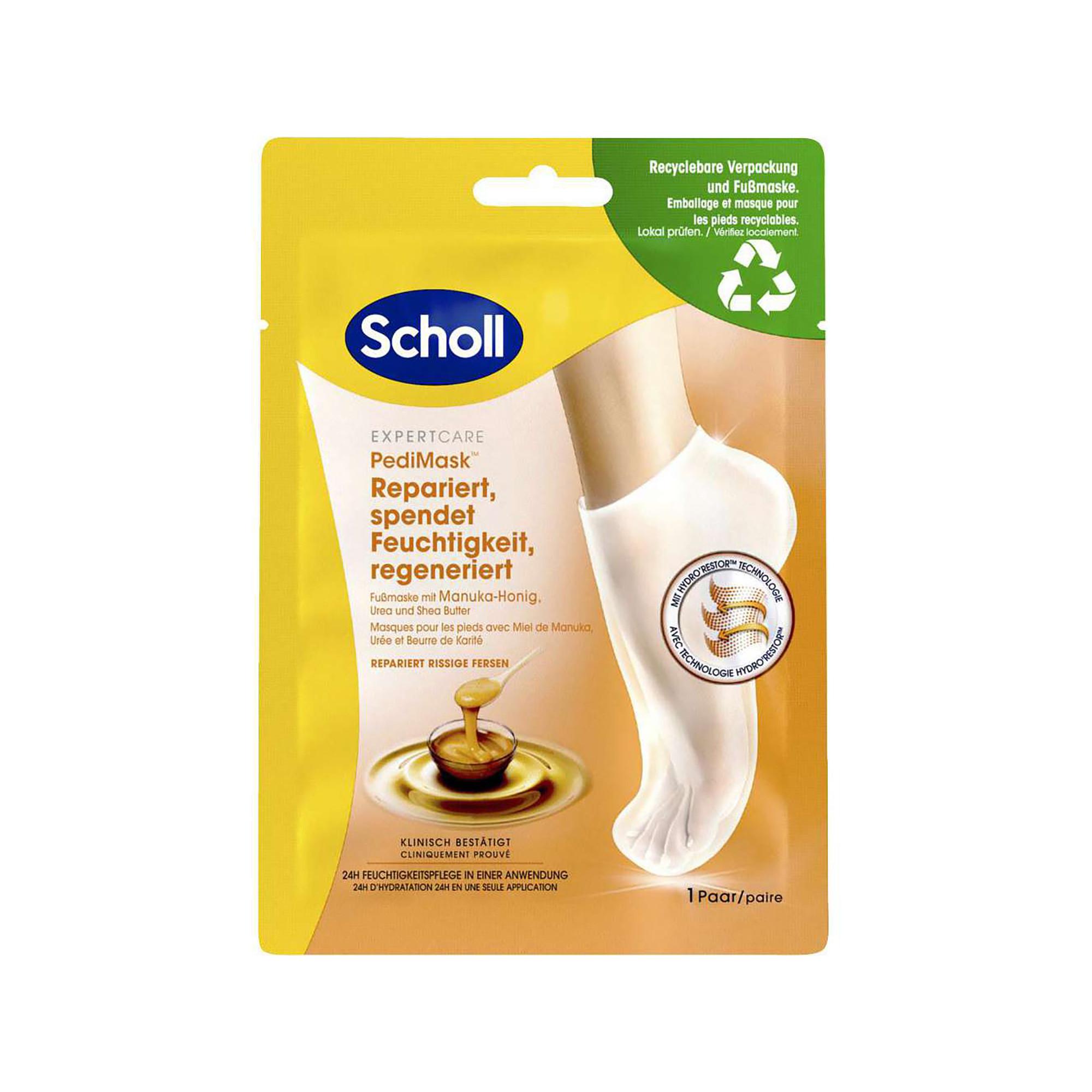 Scholl Scholl Fussmaske Manuka-Honig Fussmaske Manuka-Honig (Socke) ExpertCare Repariert, spendet Feuchtigkeit, regeneriert