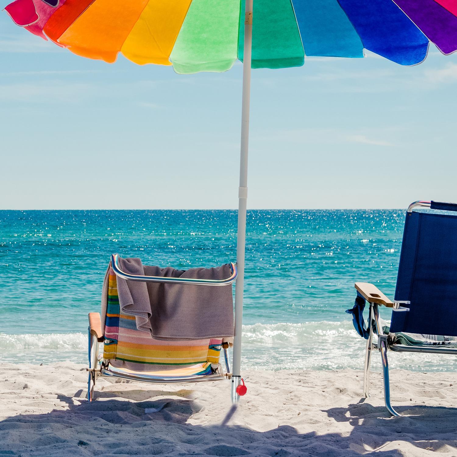 Northix Sonnenschirm mit Bodenhülse 25 - 55 mm