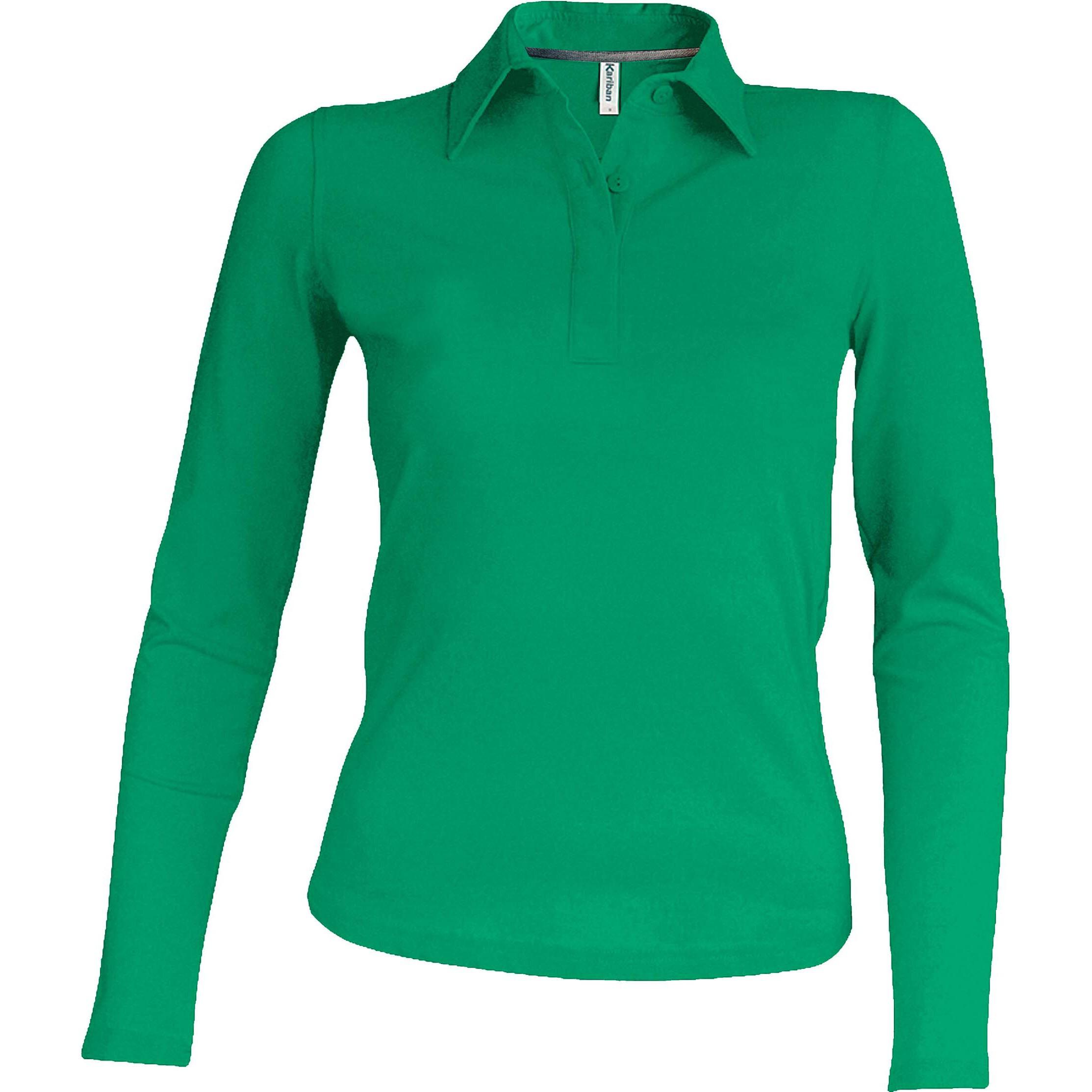 Kariban Langarm-Poloshirt