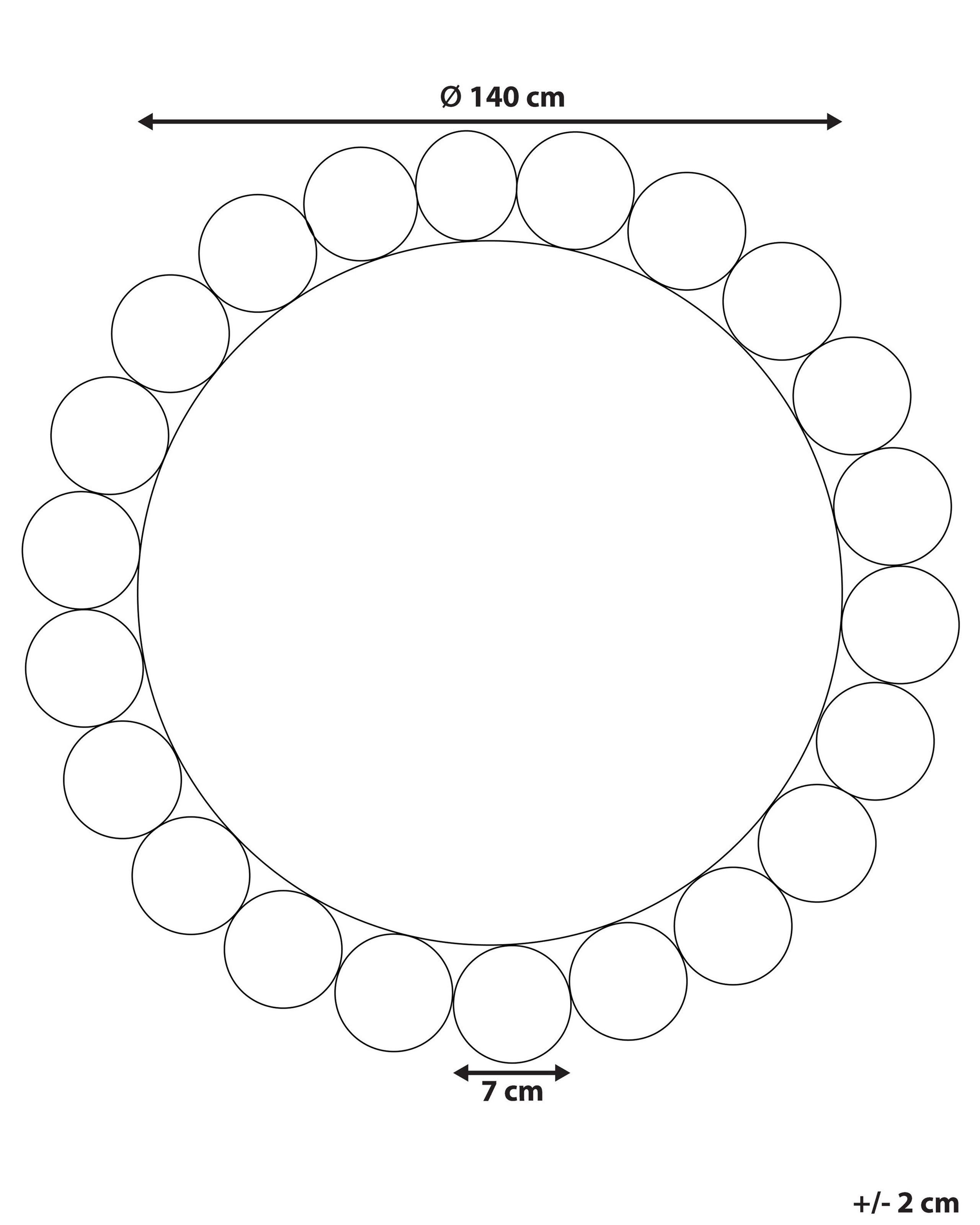 Beliani Teppich aus Jute Boho VOSTAN