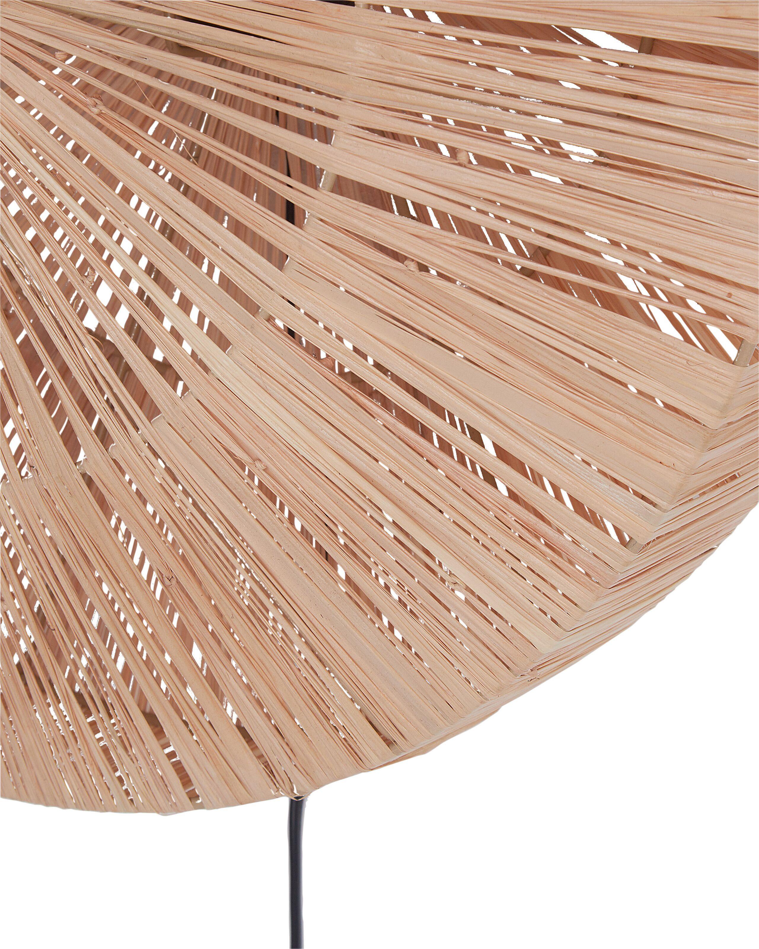 Beliani Wandlampe aus Stroh Boho LUMUT