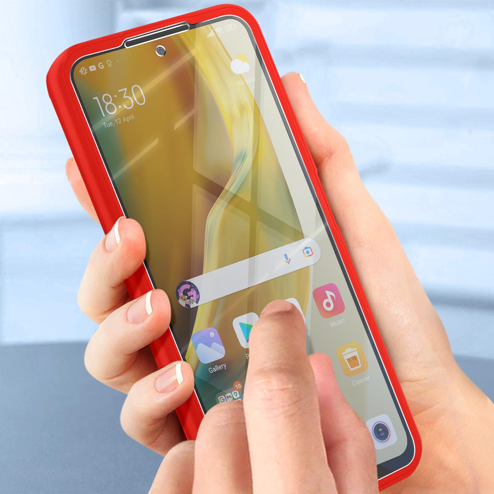 Avizar Rundumhülle Redmi Note 11s Rot