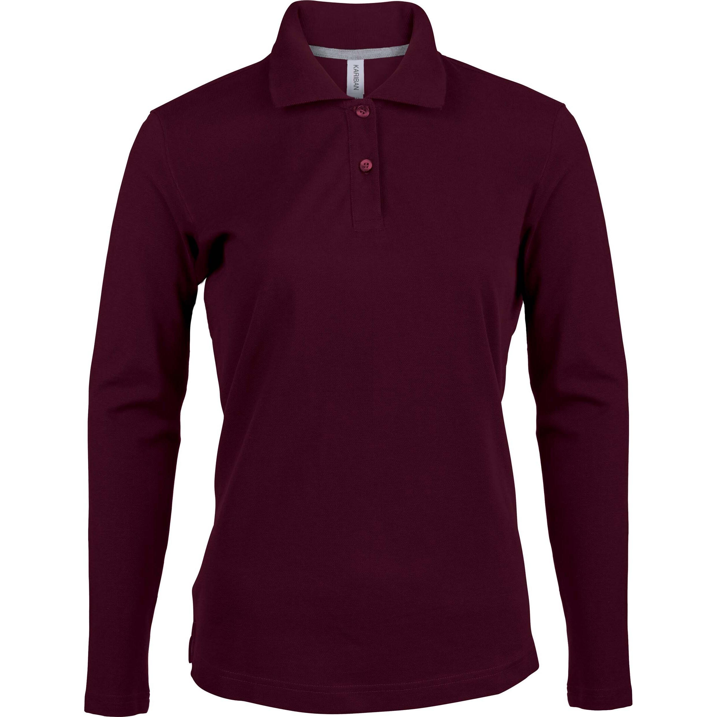 Kariban Langarm-Poloshirt