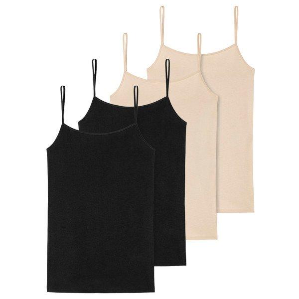 Schiesser 4er Pack 95/5 Organic Cotton - Spaghetti-Top