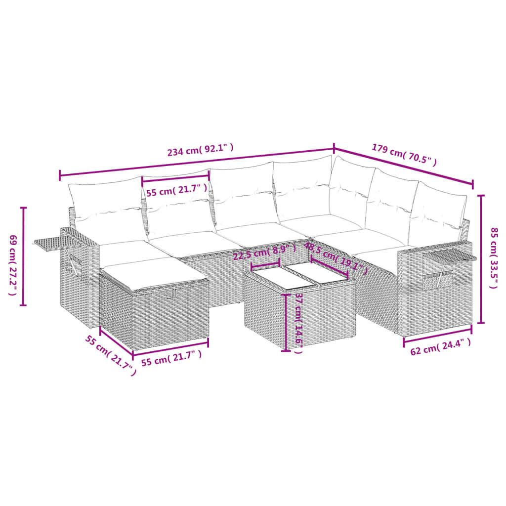 VidaXL Garten sofagarnitur poly-rattan