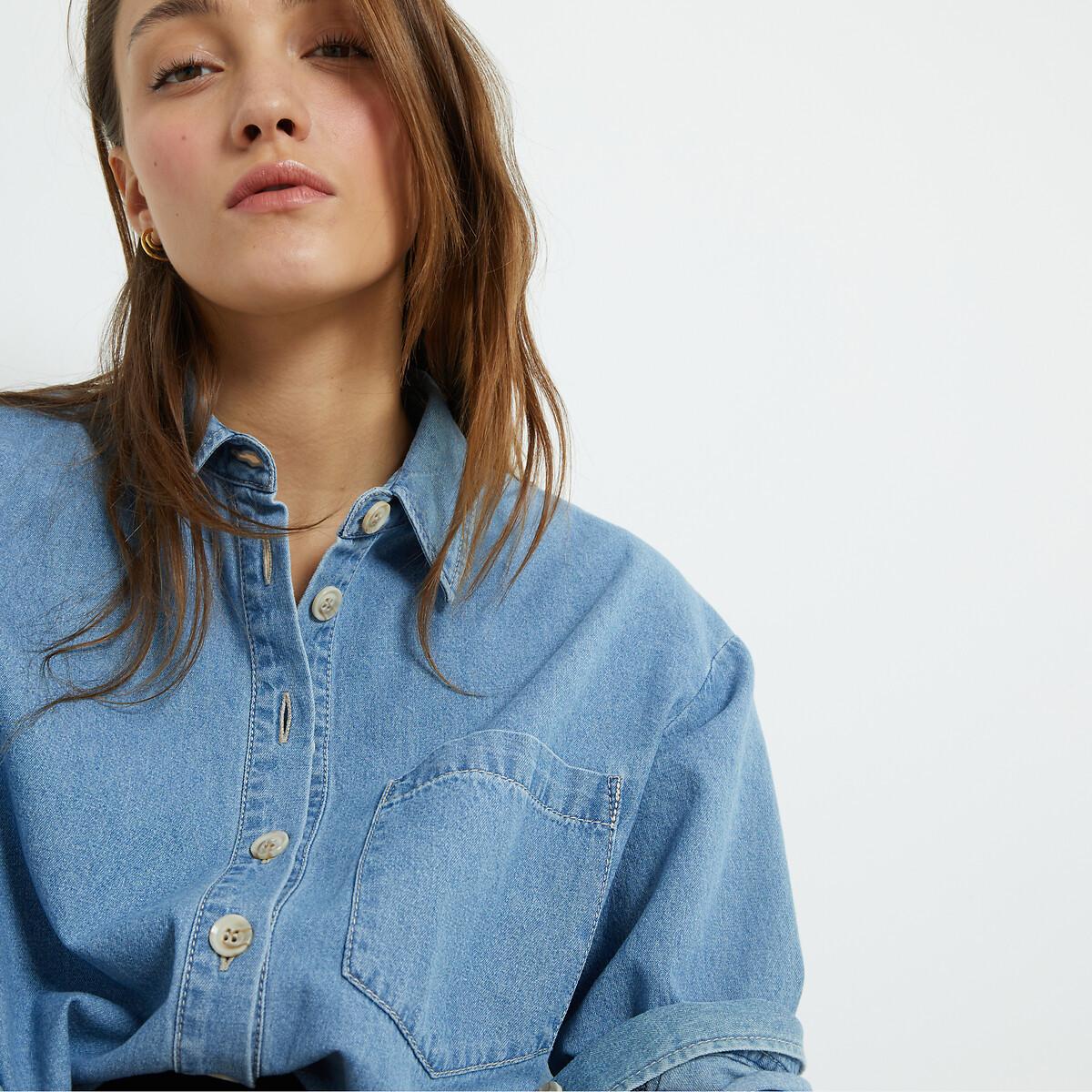 La Redoute Collections Langarm Regular Fit Jeanshemd