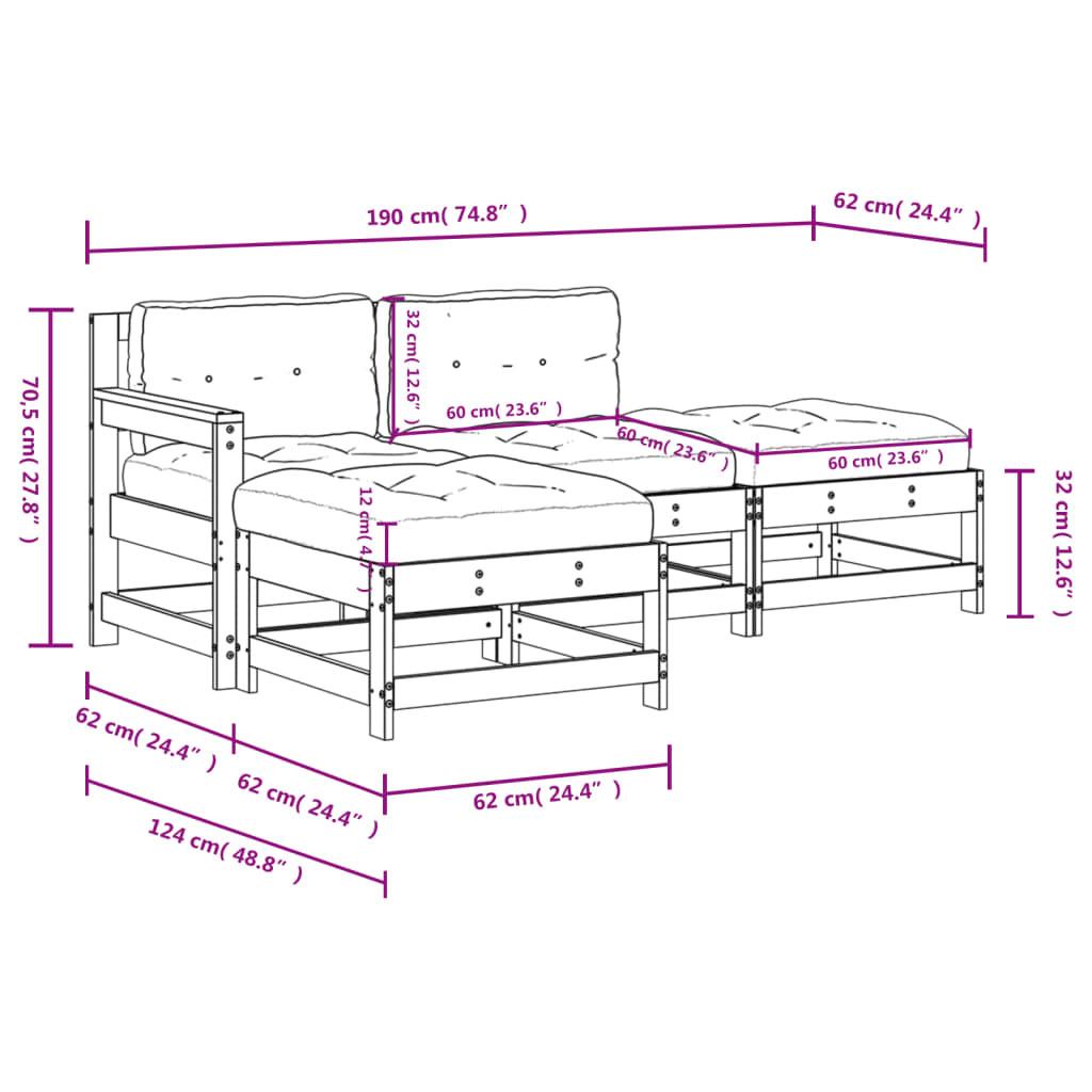 VidaXL Garten lounge set holz