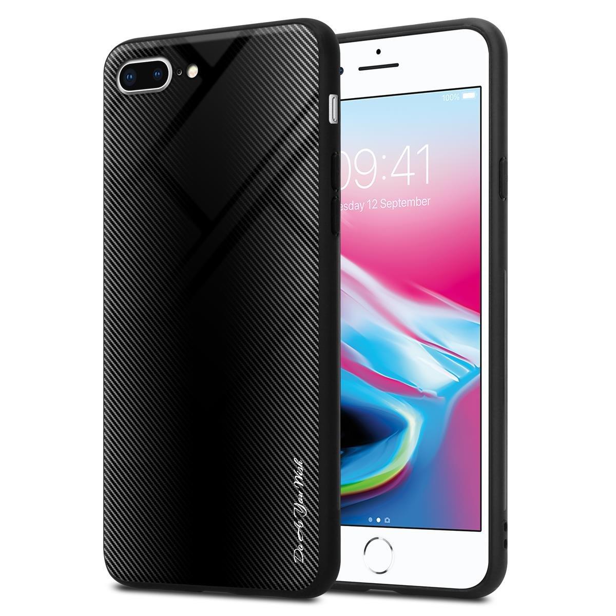 Cadorabo Hülle für Apple iPhone 7 PLUS 7S PLUS 8 PLUS Streifen Optik
