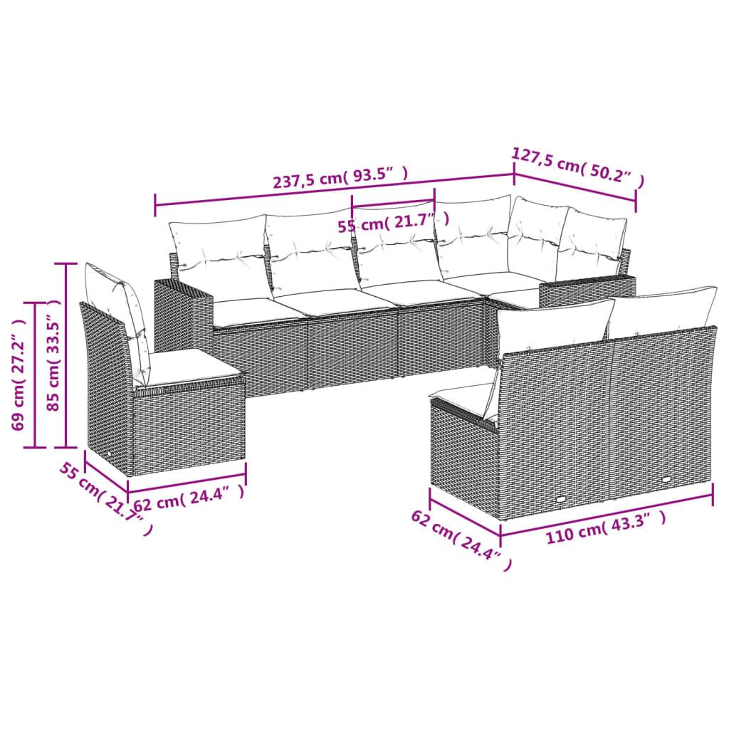 VidaXL Garten sofagarnitur poly-rattan