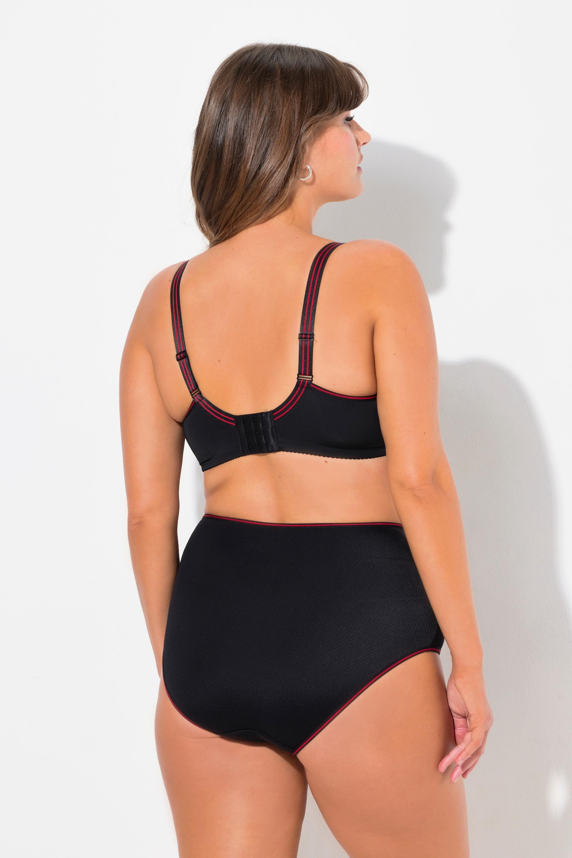 Ulla Popken Bügel-BH, Jacquard-Muster, Spacer-Schale, Cup C - D