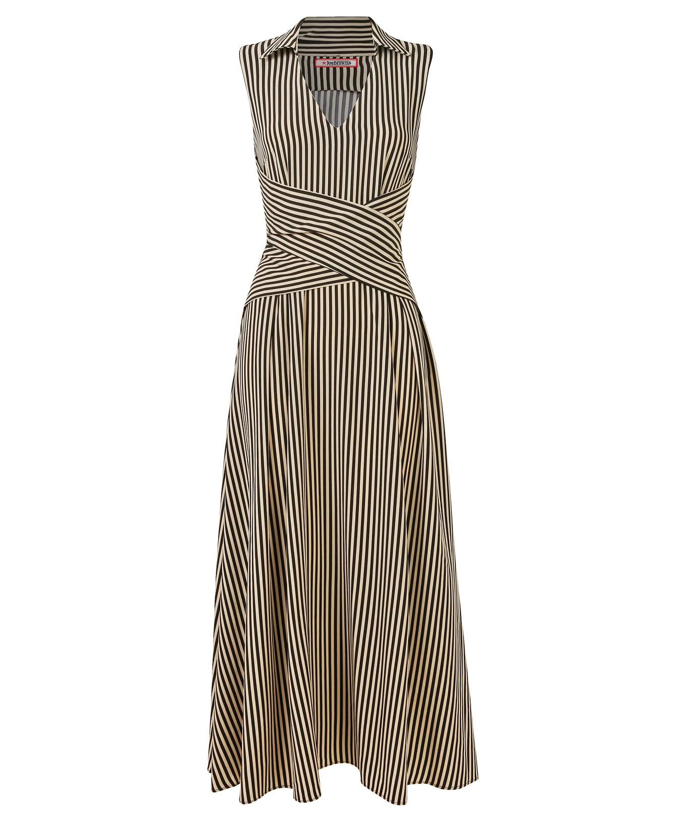 Joe Browns Monochrom gestreiftes Midikleid