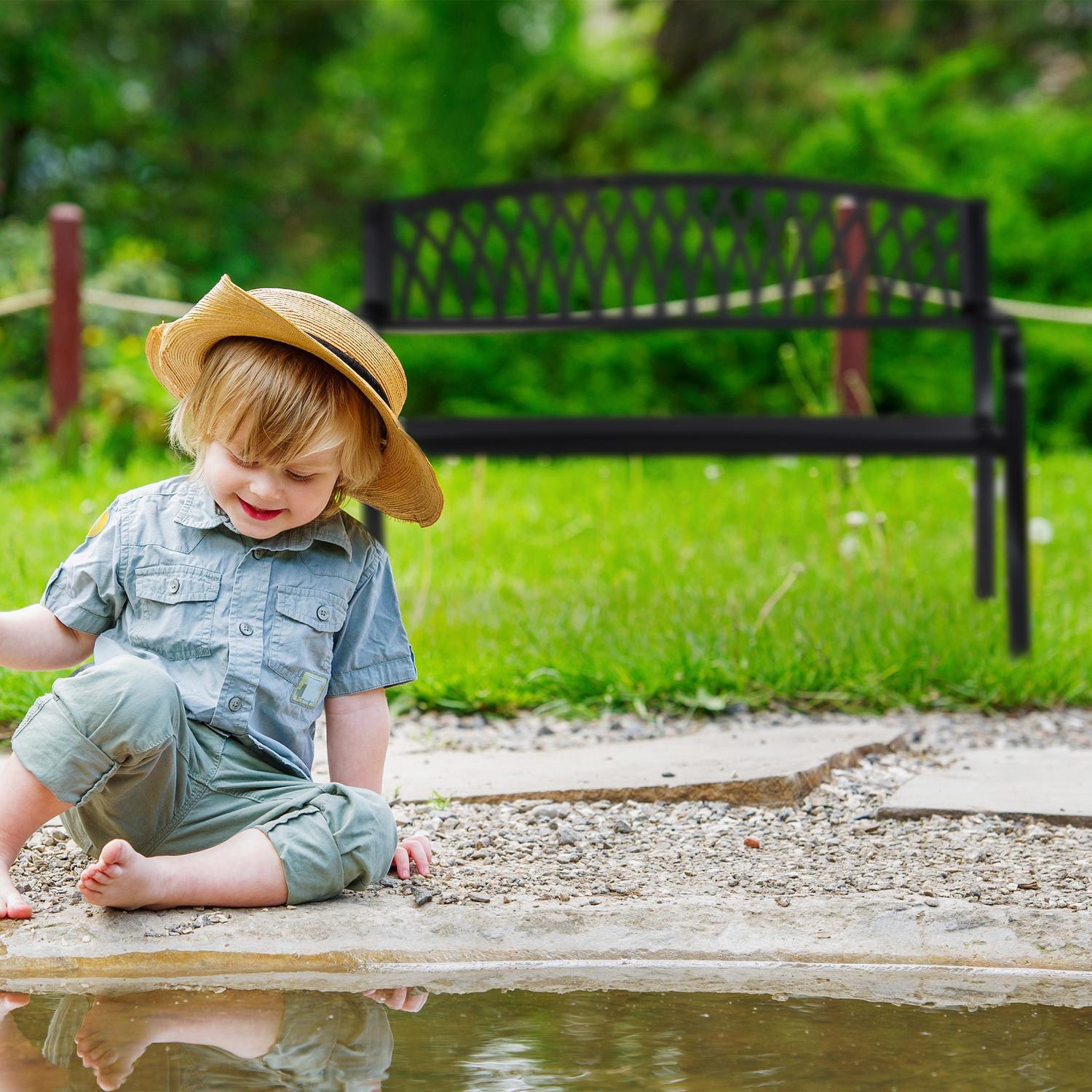 Northio Schwarze Gartenbank