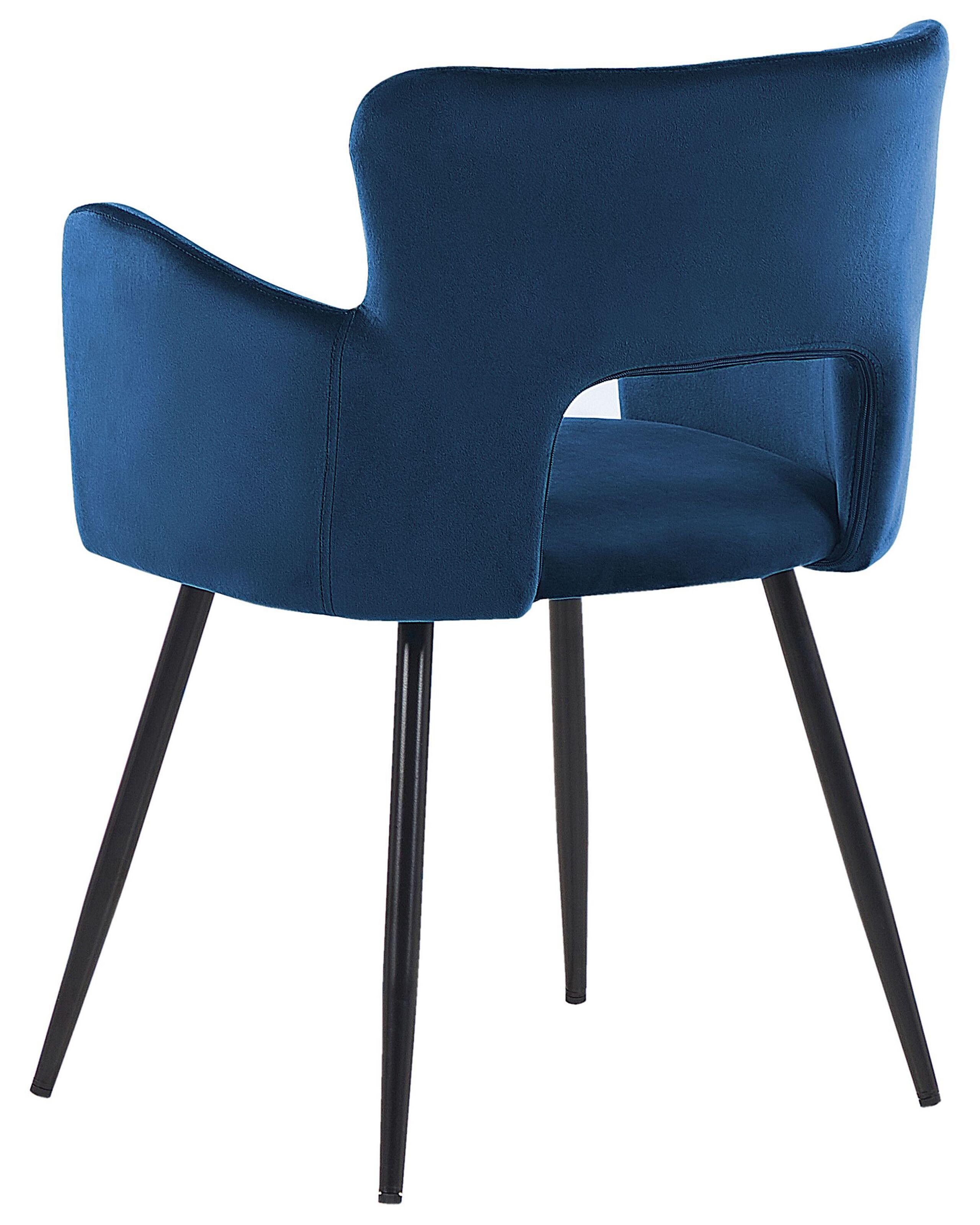 Beliani Esszimmerstuhl 2er Set aus Samtstoff Modern SANILAC