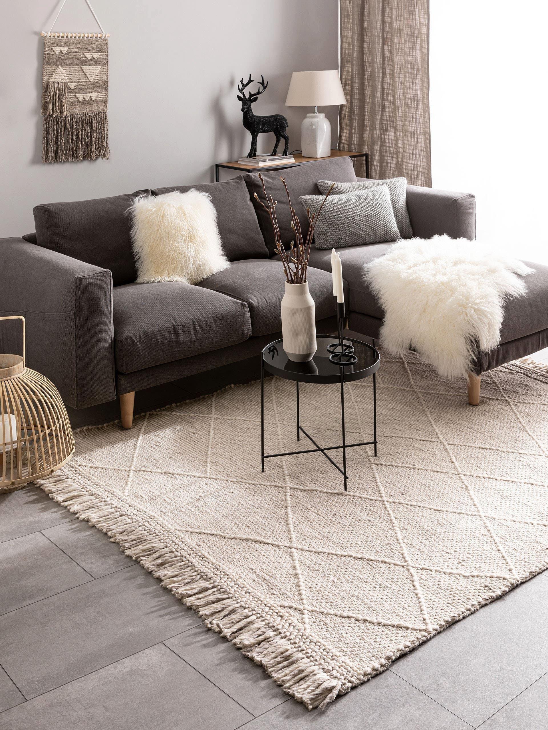 Benuta Wollteppich Daphne Beige