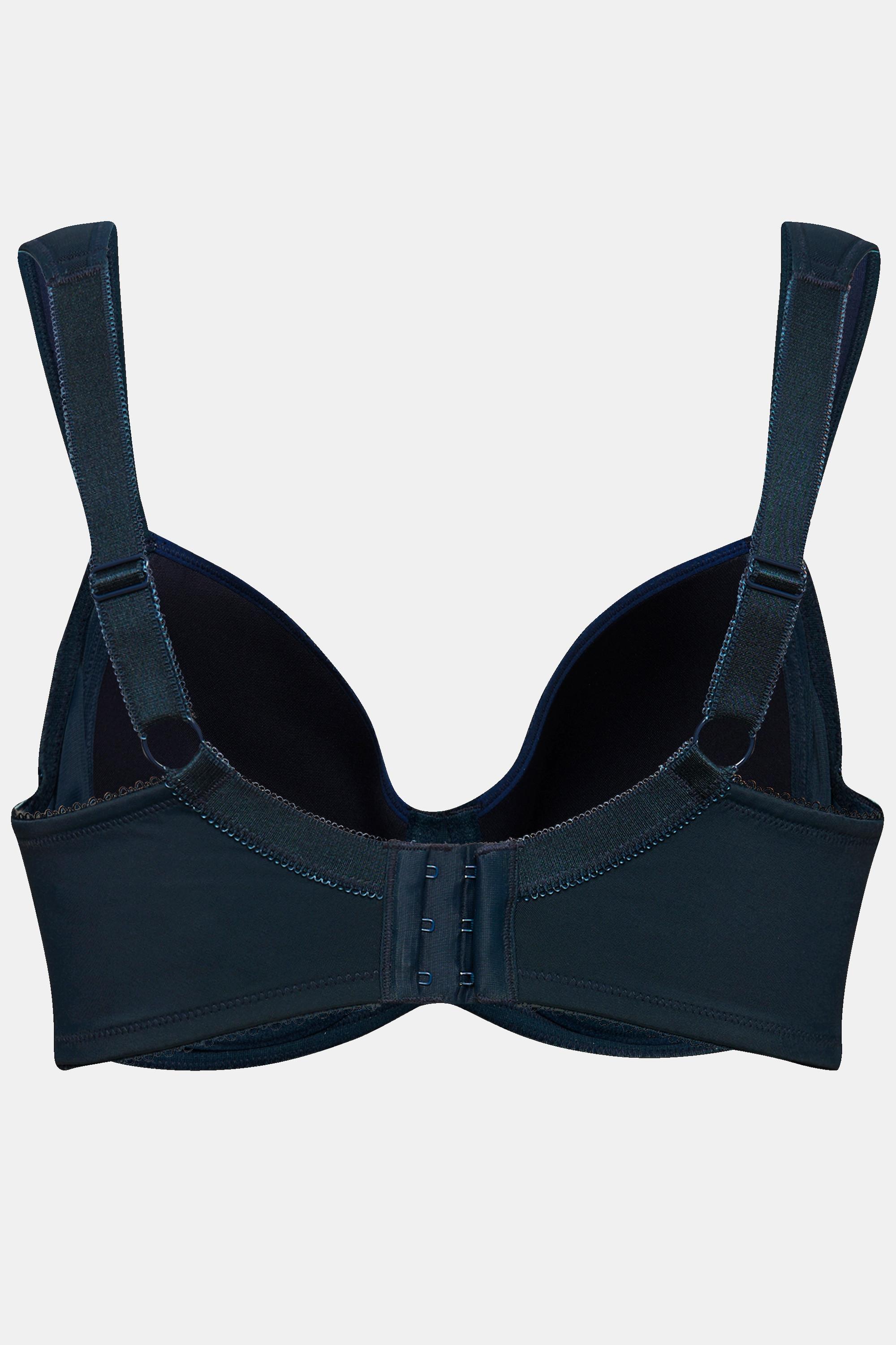 Ulla Popken Bügel-BH, Paisley, Spacer-Schalen, Cup B - E