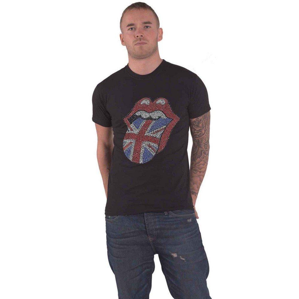 The Rolling Stones Classic T-Shirt mit Union Jack Lippen Print