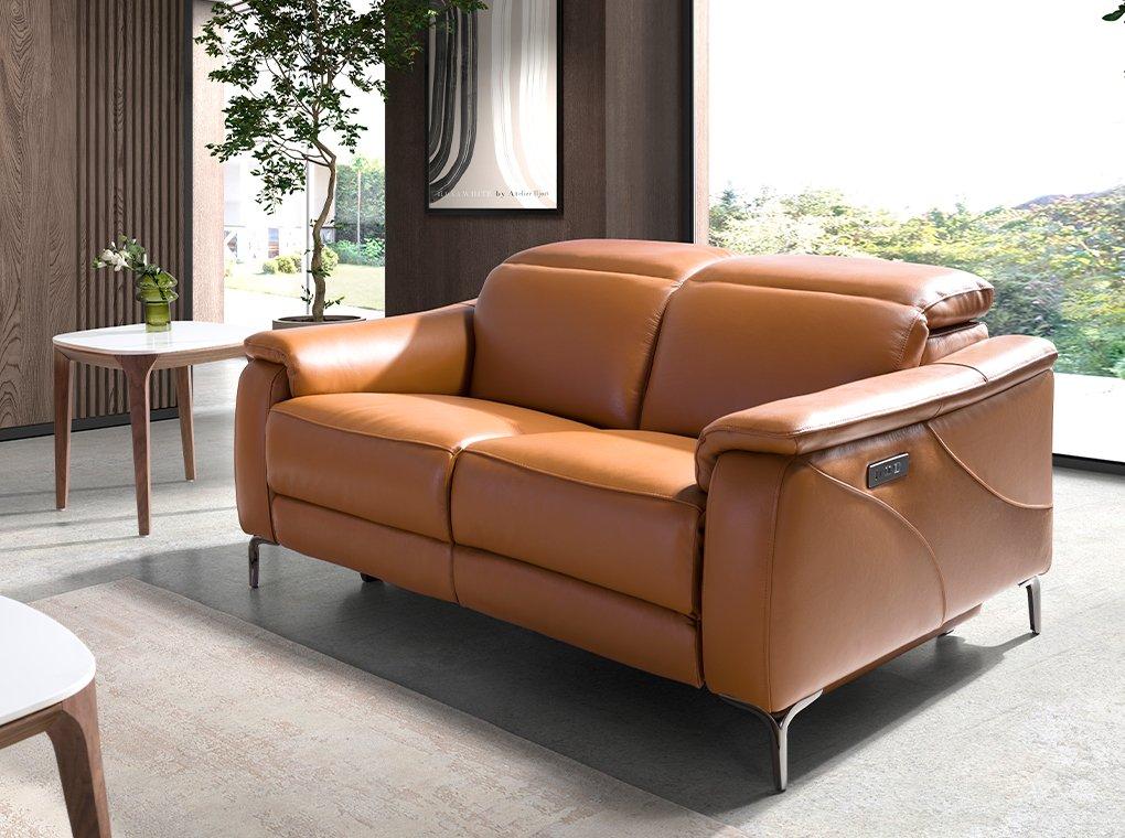 ANGEL CERDA 2-Sitzer-Relaxsofa aus em Leder