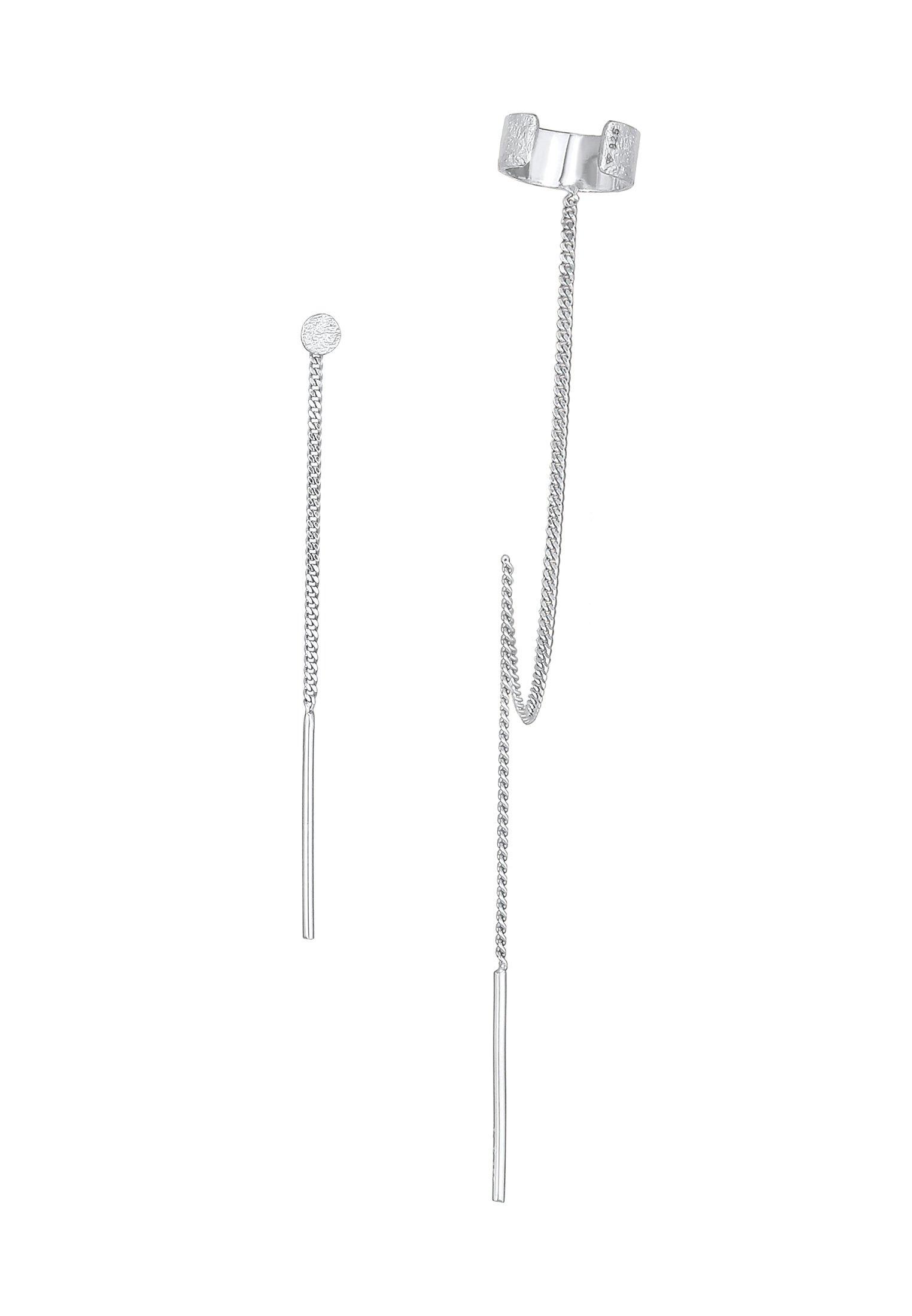 Elli Ohrringe Earcuff Mit Kette Durchzieher Plättchen