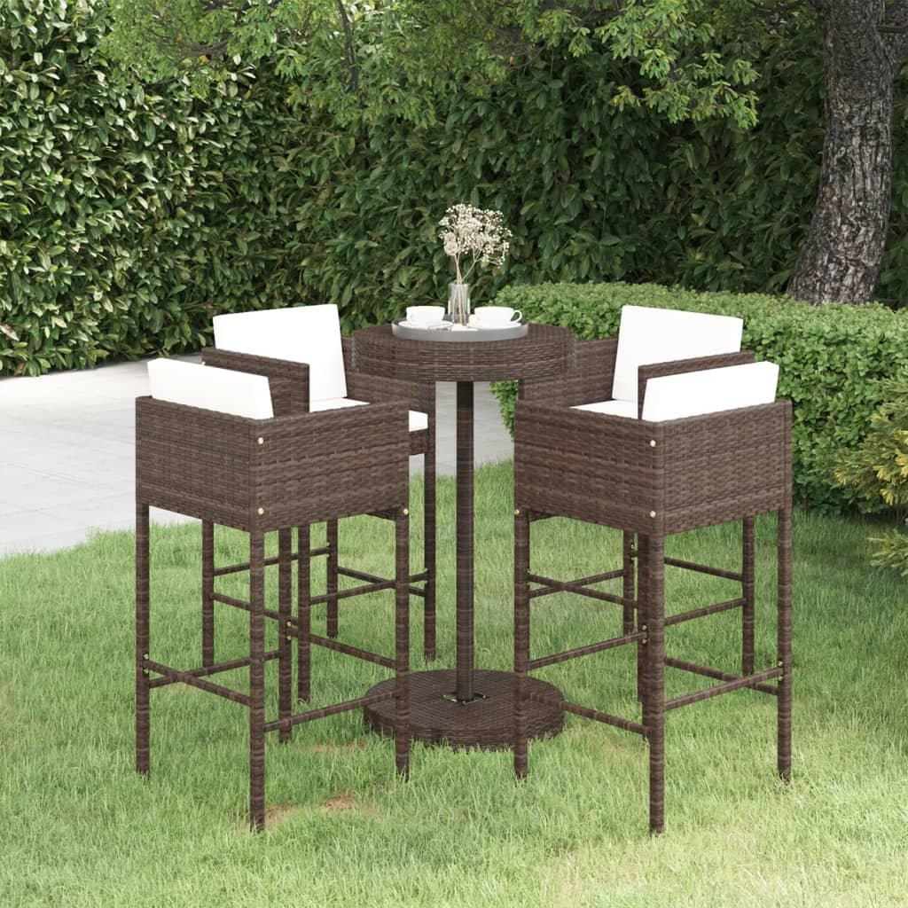 VidaXL Garten-bar-set poly-rattan