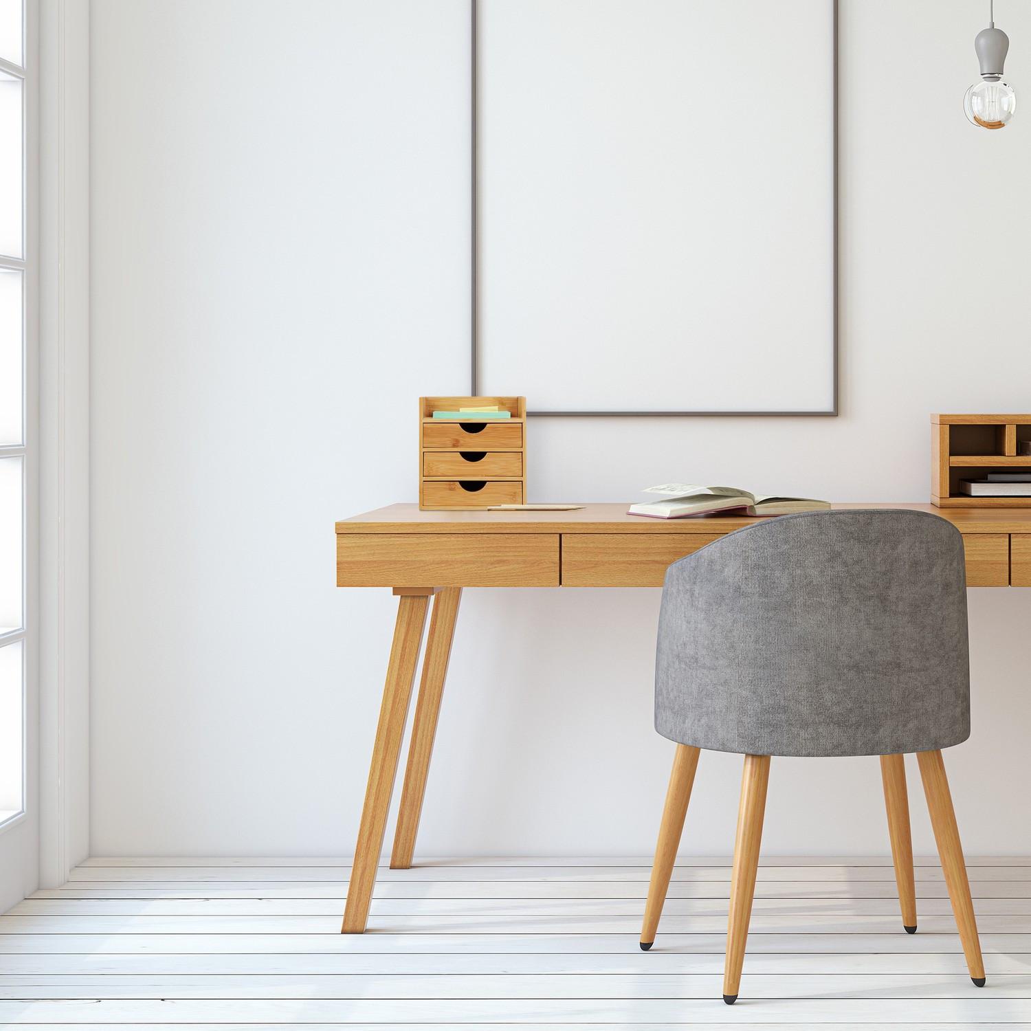 Northio Schreibtischaufbewahrung mit Bambusschubladen