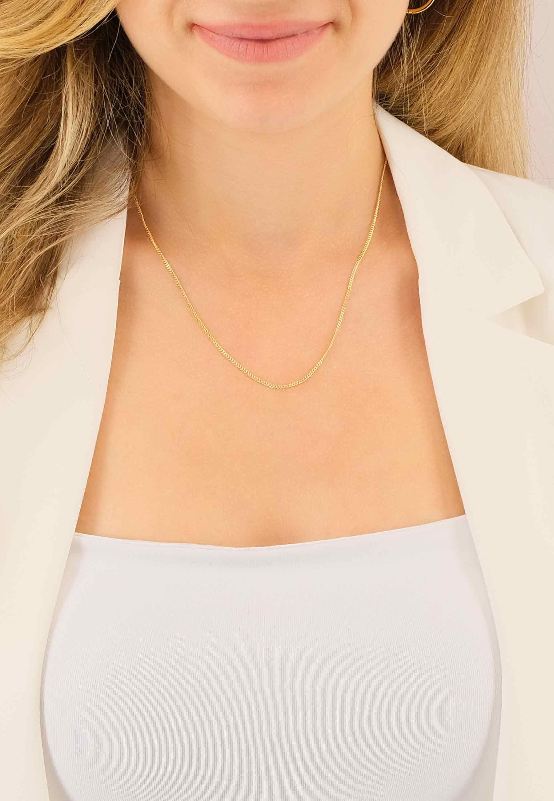MUAU Schmuck Collier Panzer Gelbgold 750, 1.6mm, 42cm