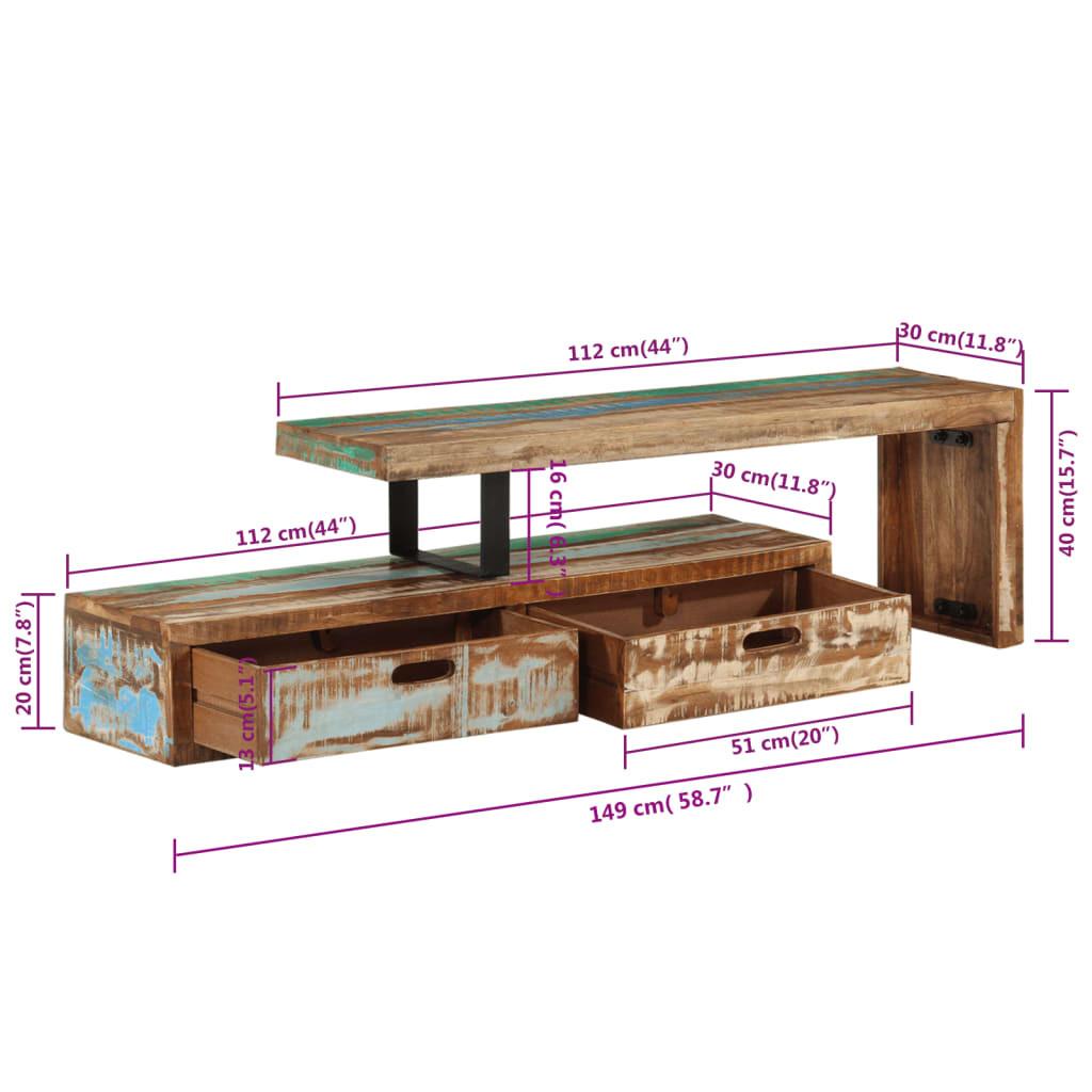 VidaXL Tv-schrank altholz