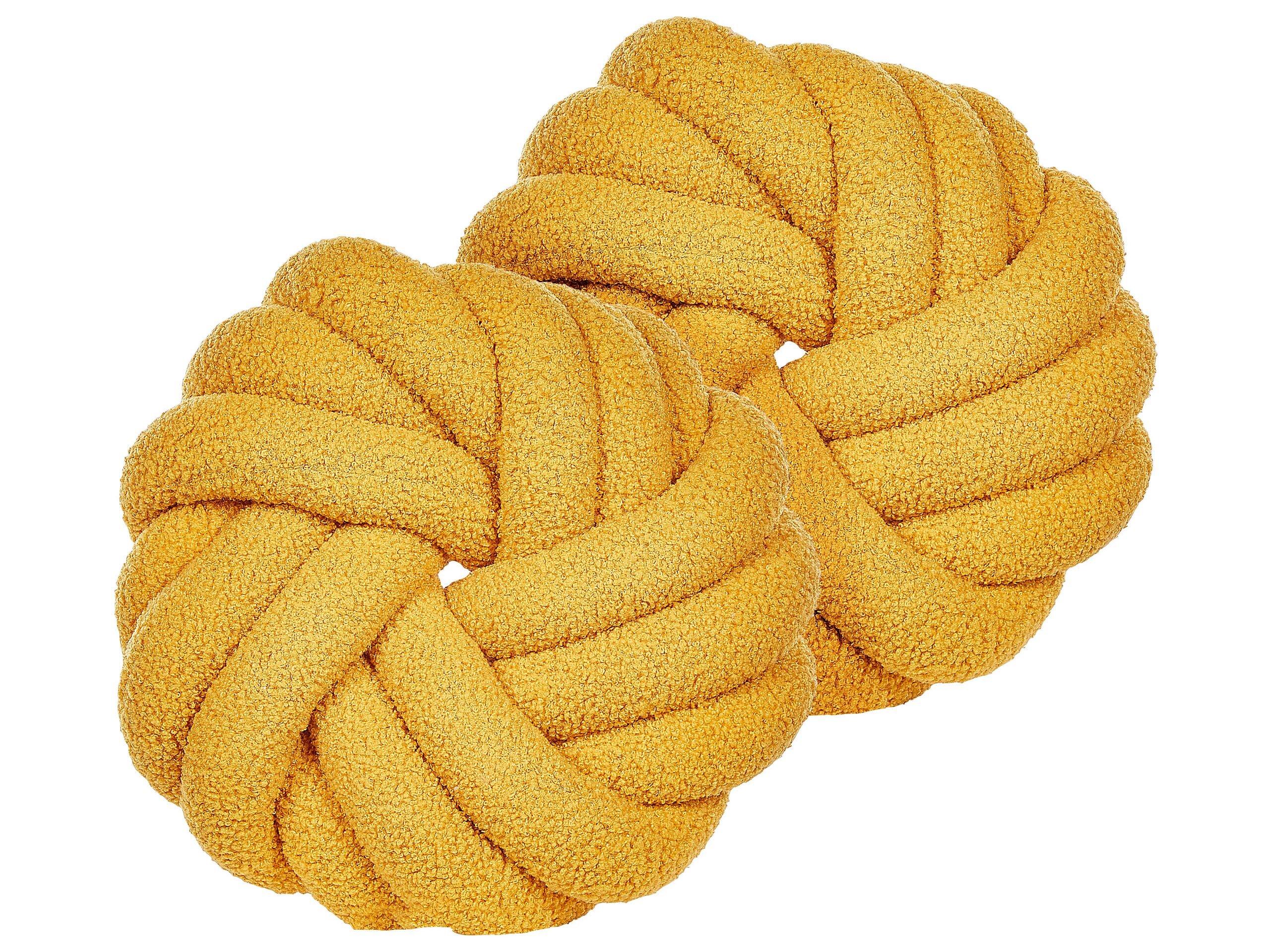 Beliani Dekokissen 2er Set aus Bouclé Boho AKOLA